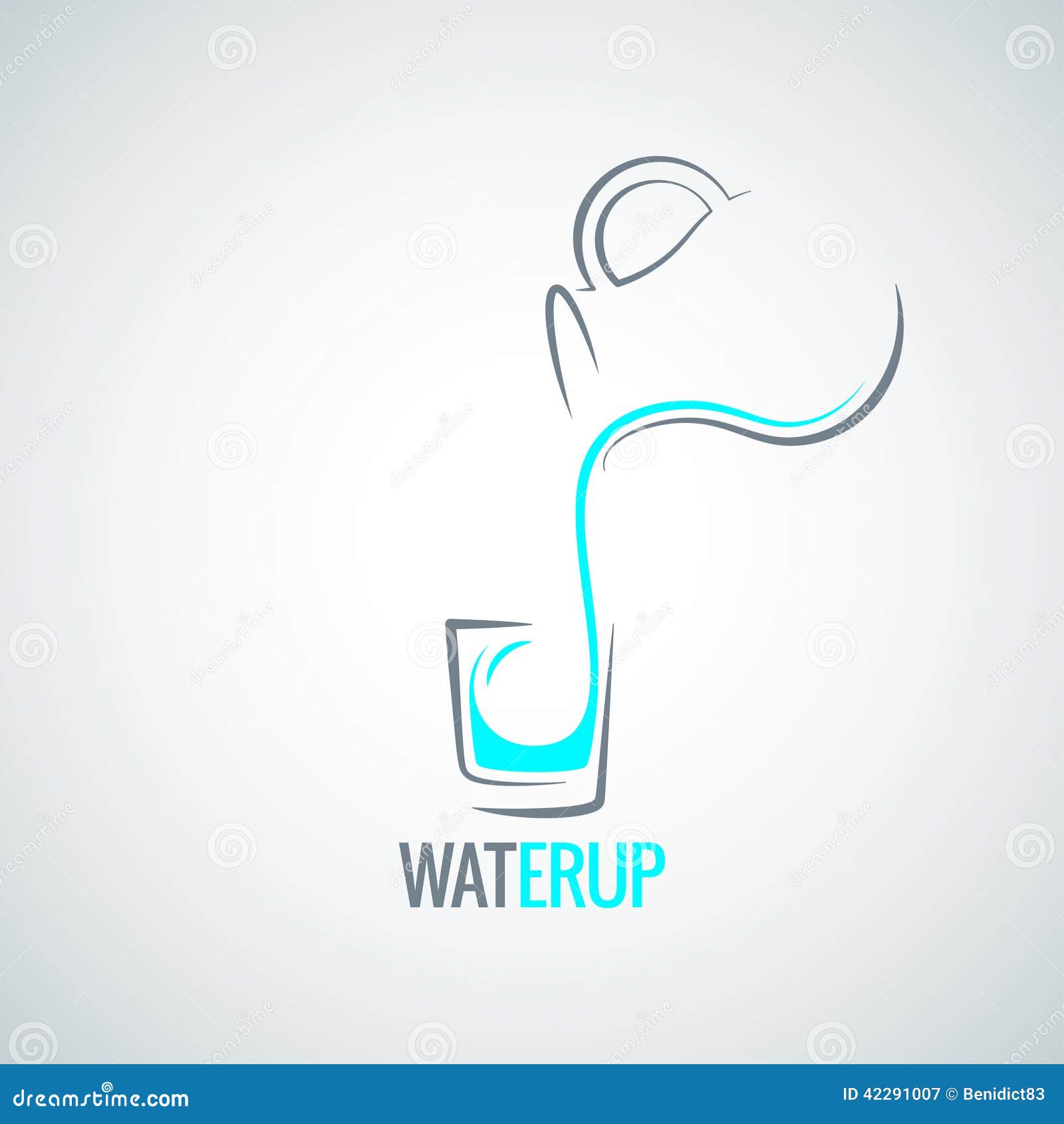 Water Glass Bottle Menu Background Stock Vector Illustration of line