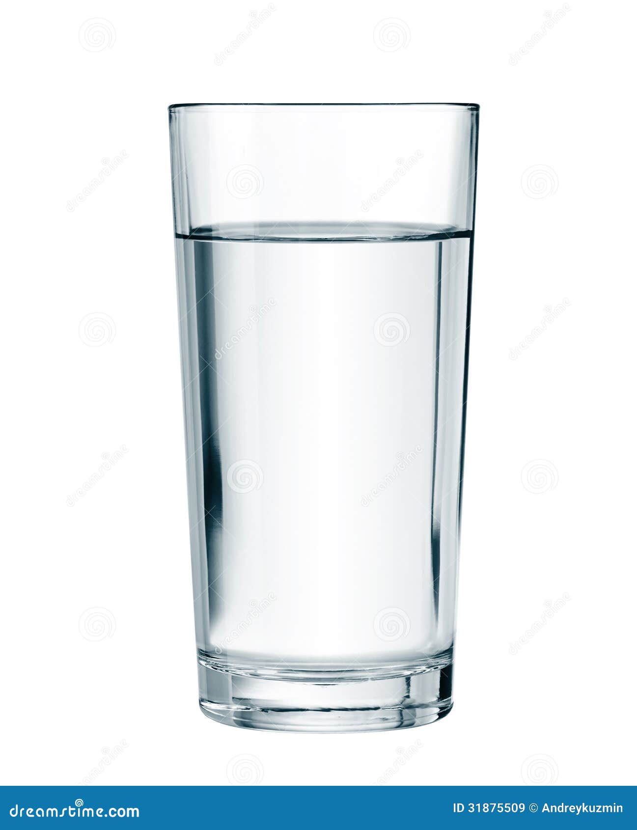 water glass  with clipping path