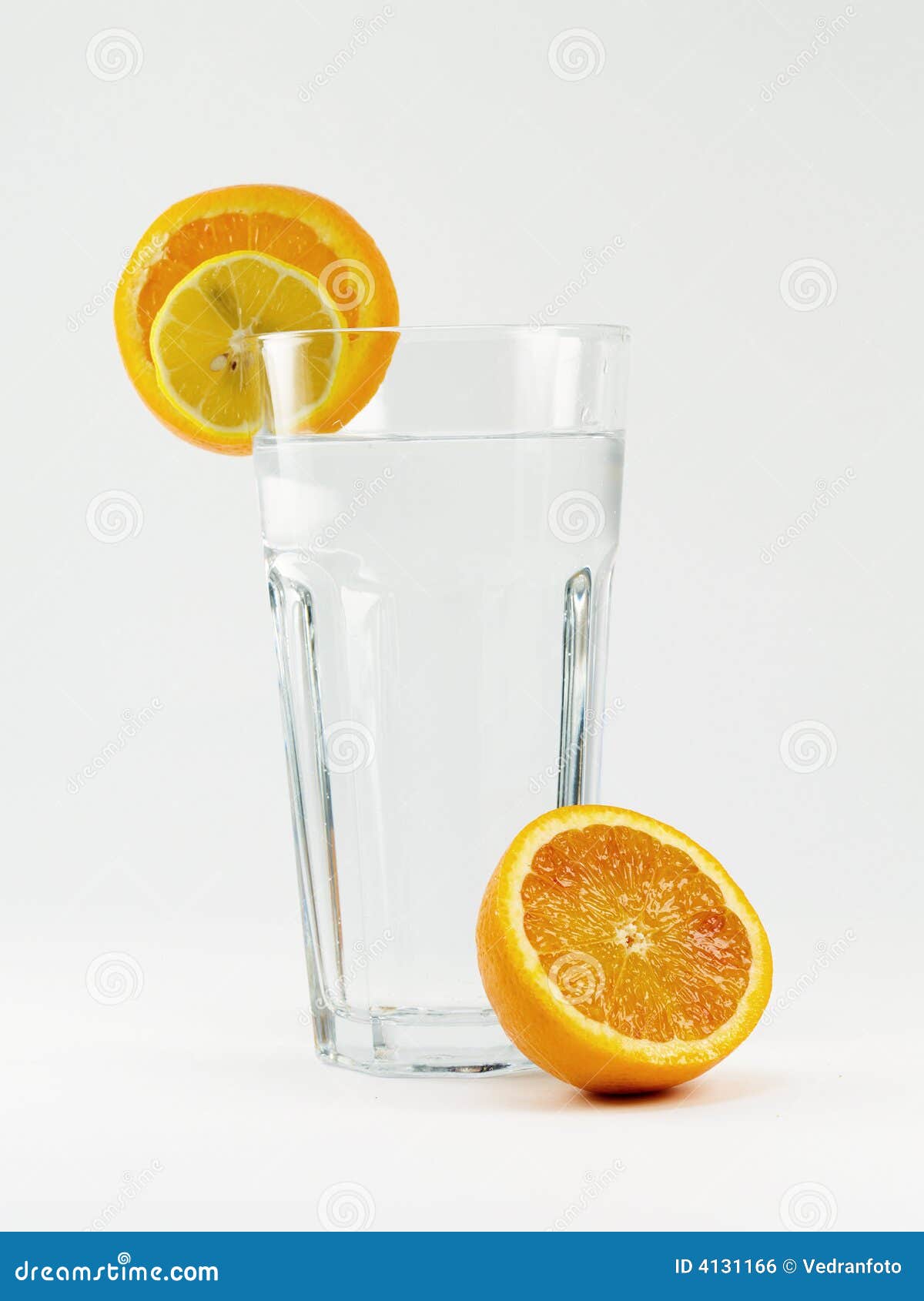 Water glass with orange stock photo. Image of juice, drinking 4131166