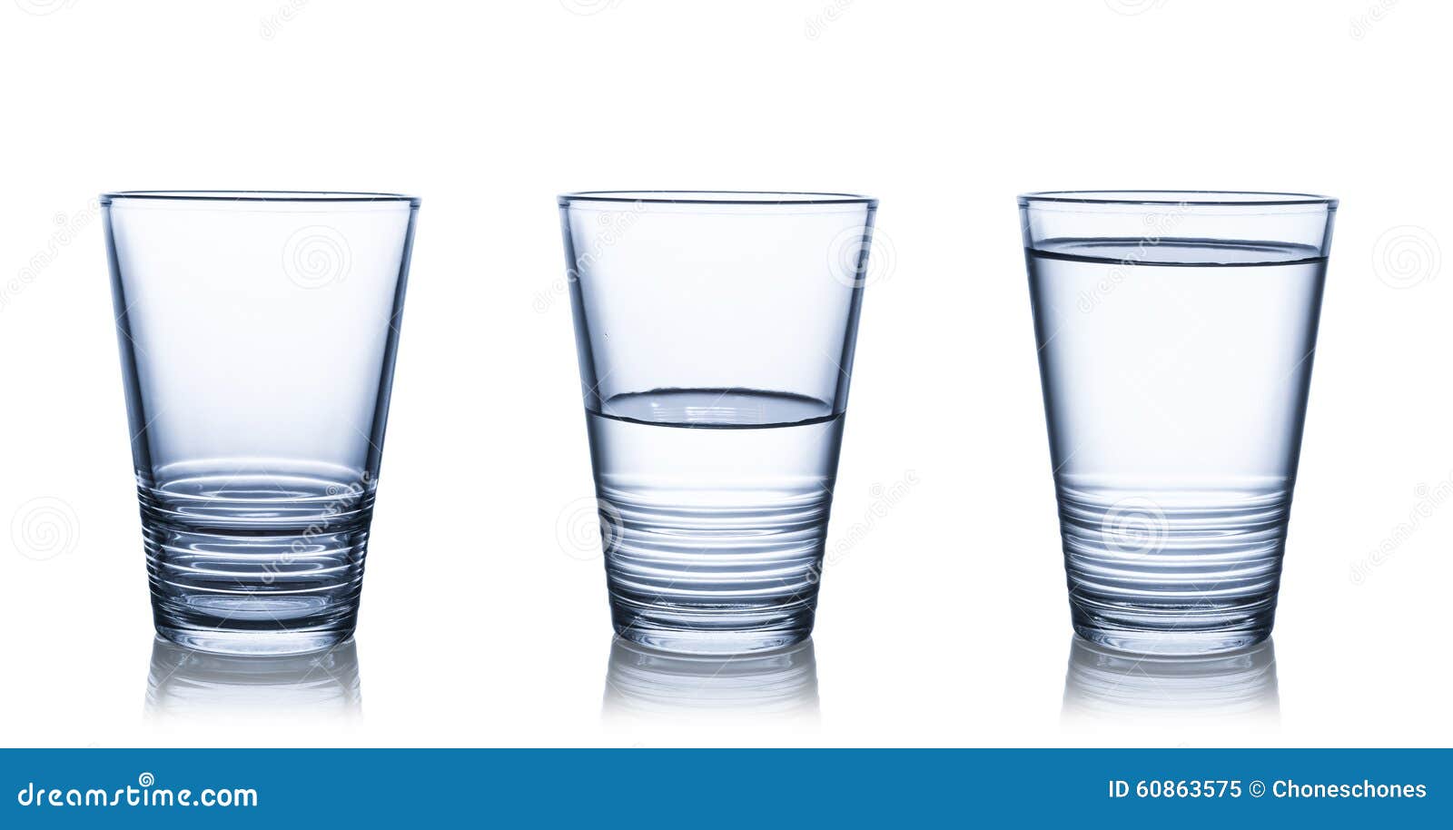 Water glasses on white stock image. Image of simple, surface 60863575