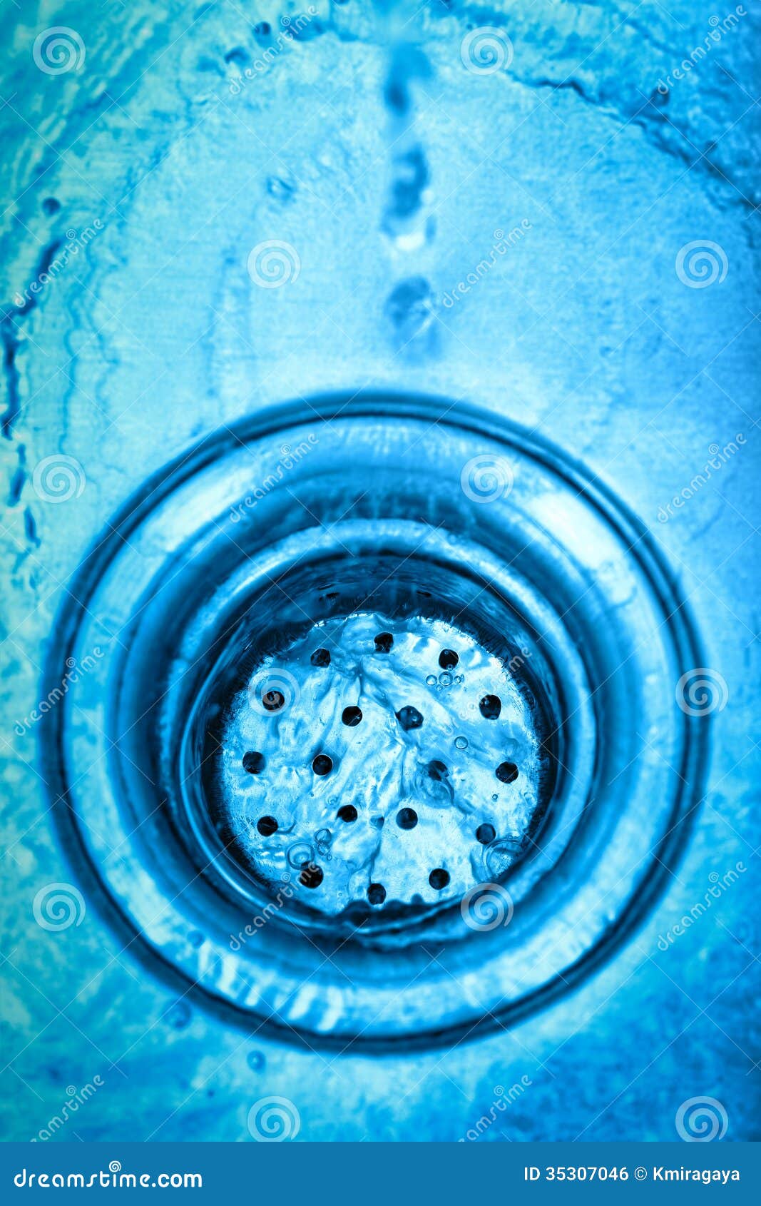 Water Going Down the Kitchen Sink Stock Photo Image of sanitary