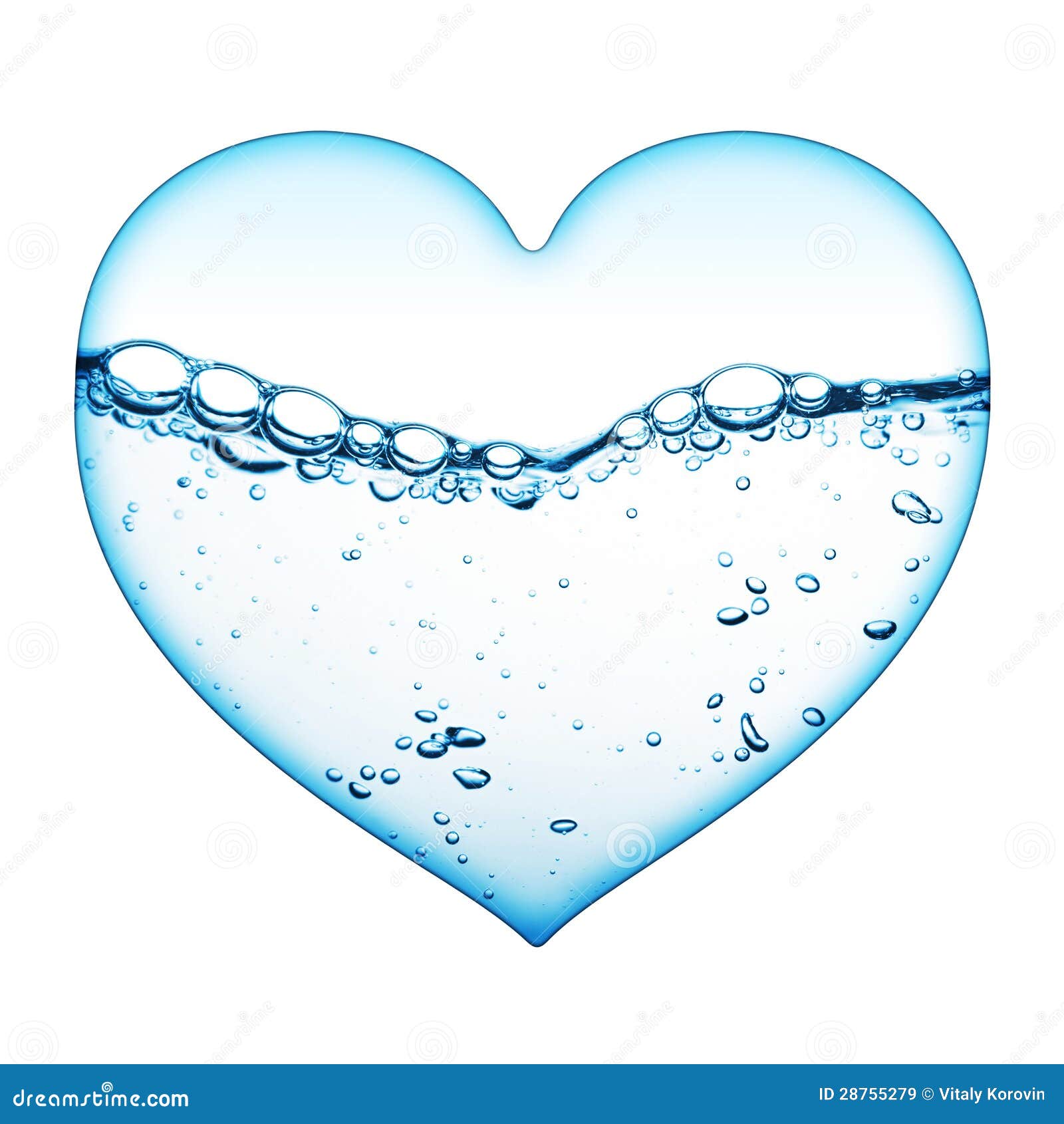 love heart in water