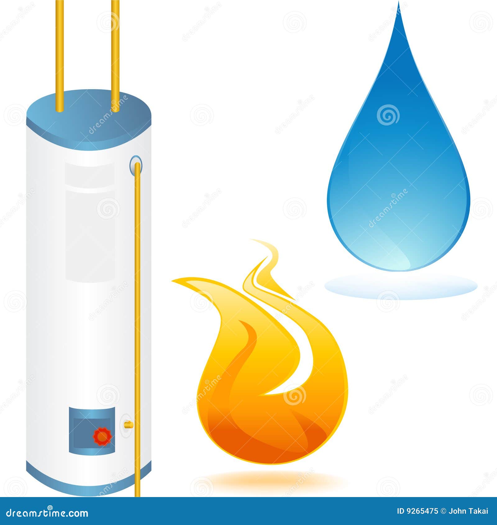 Water Heater Continuous Line Drawing. One Line Art Of Home Appliance