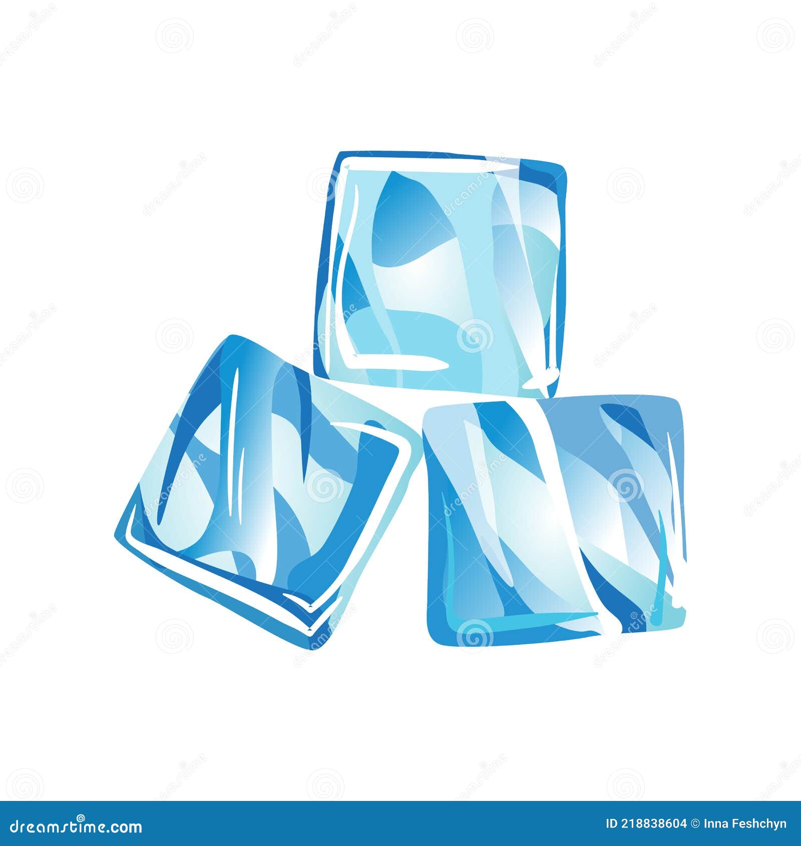 Water ice cube icon frozen melting Royalty Free Vector Image