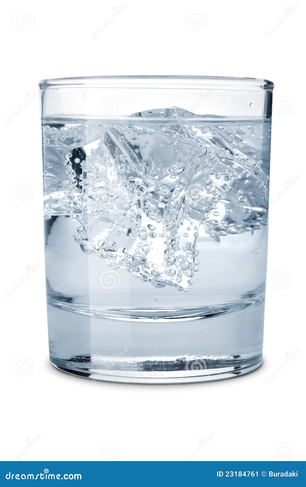 Water With Ice In The Glass Stock Image Image 23184761