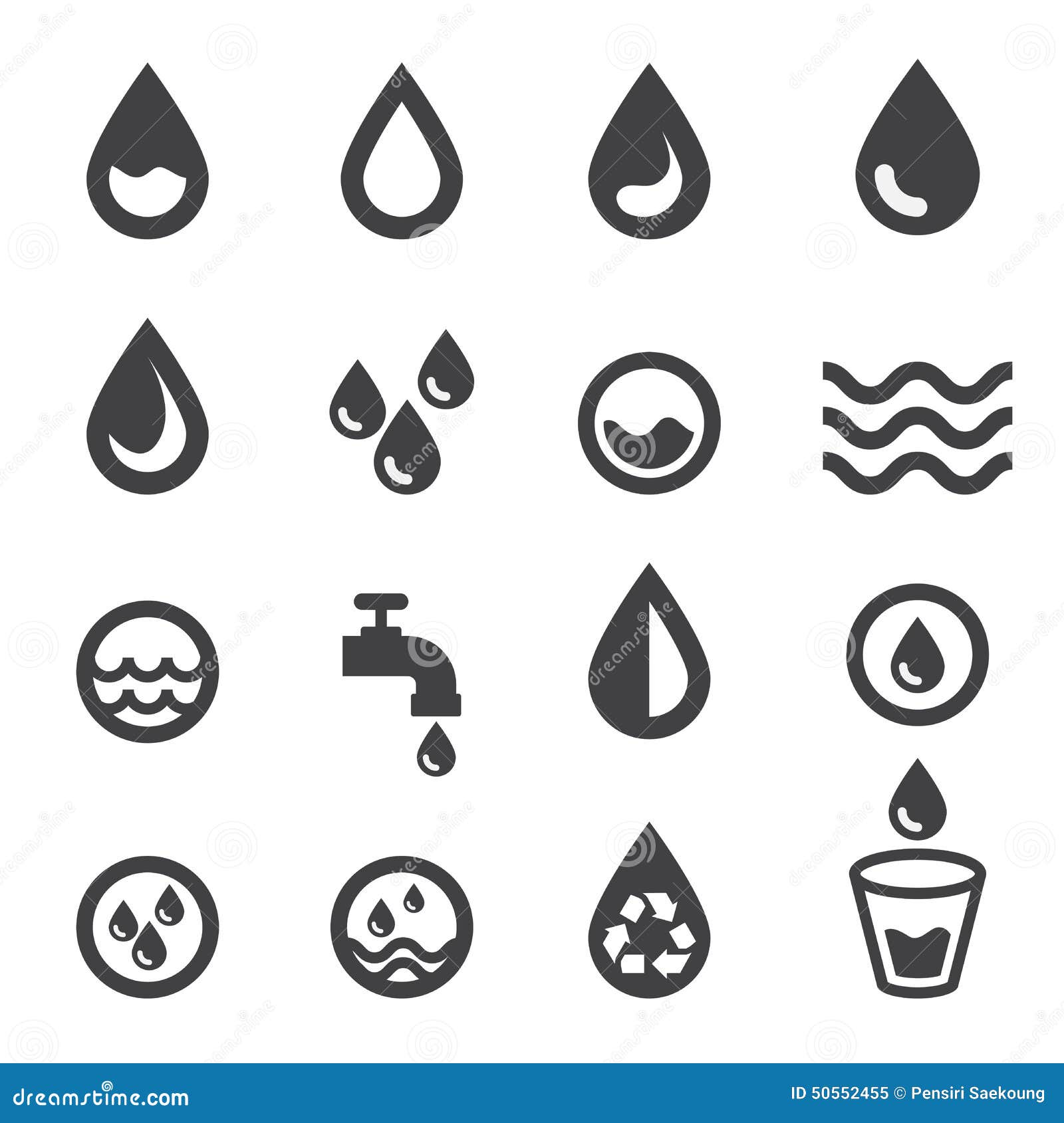 Water icon stock vector. Illustration of symbol, glass 50552455