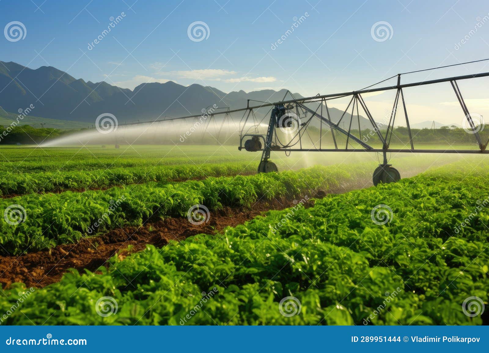Water Irrigation Systems in the Field Stock Photo Image of farmland