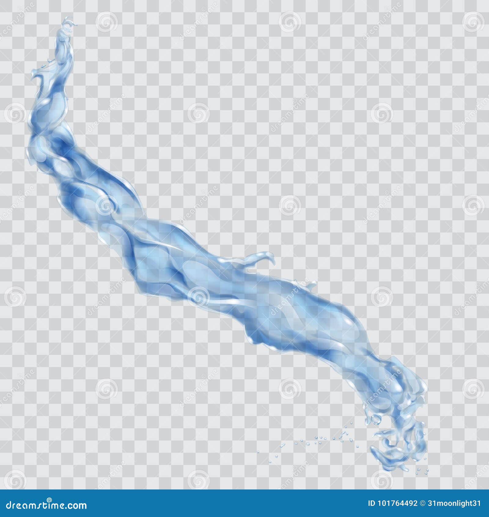 water jet or water splash