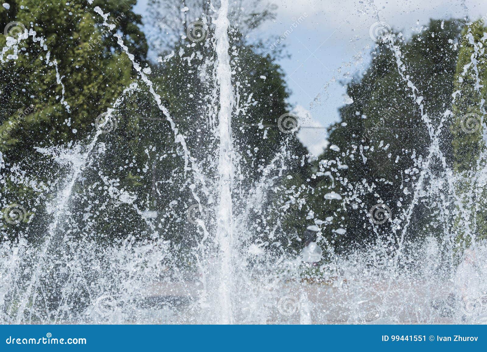 Spray and Water Jets from the Fountain Stock Image Image of drop