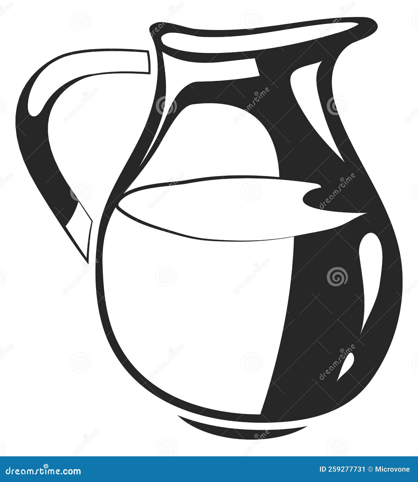 Water Jug Icon. Glass Pitcher Stock Vector Illustration of pitcher