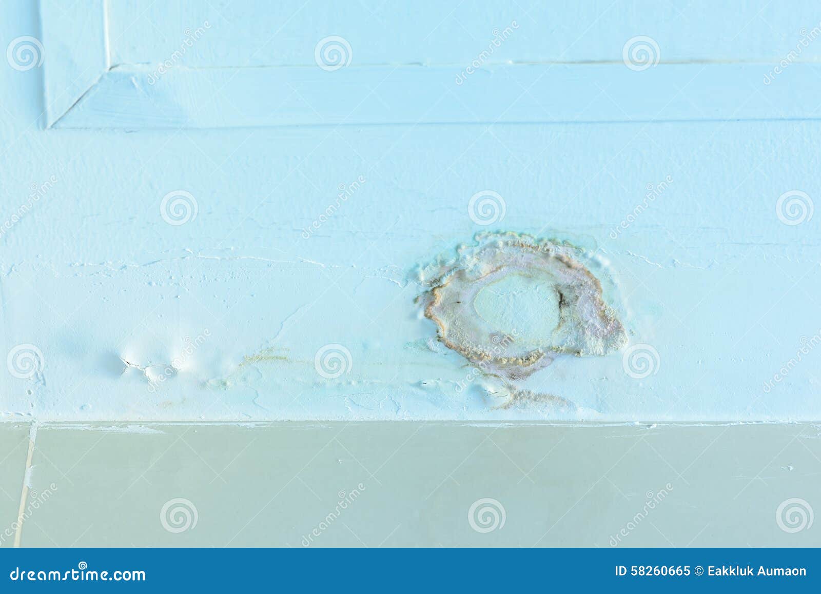 Water Leak in Bathroom Ceiling Stock Image Image of leak, damage 58260665