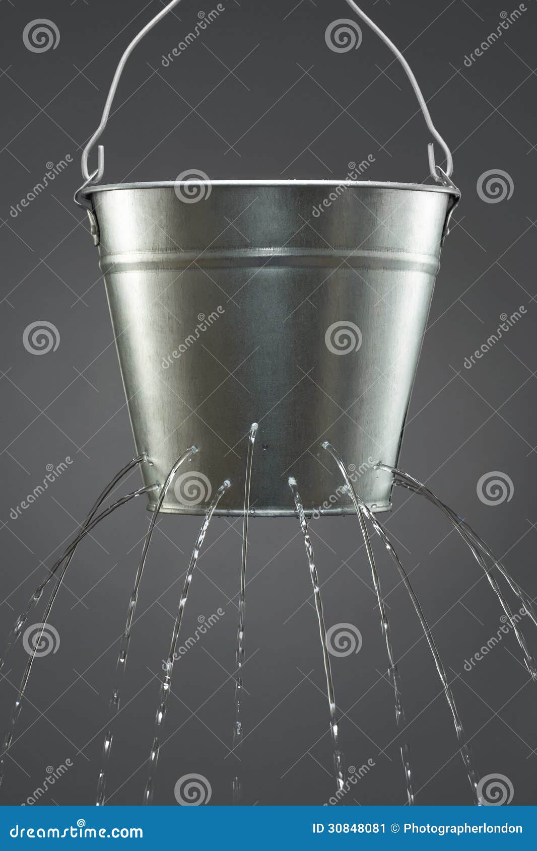water leaking from bucket