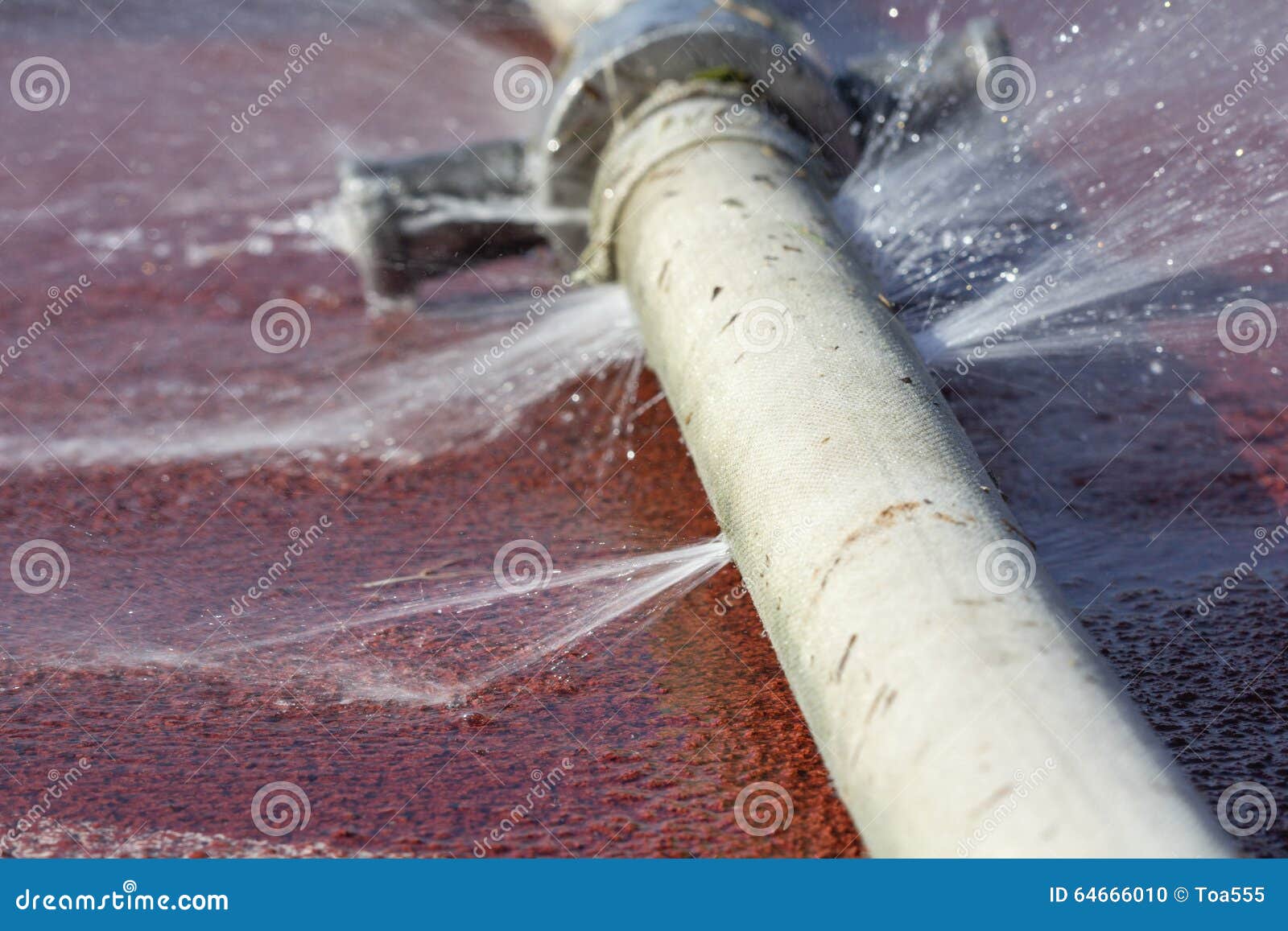 Water Leaking from Hole in a Hose Stock Photo Image of maintenance