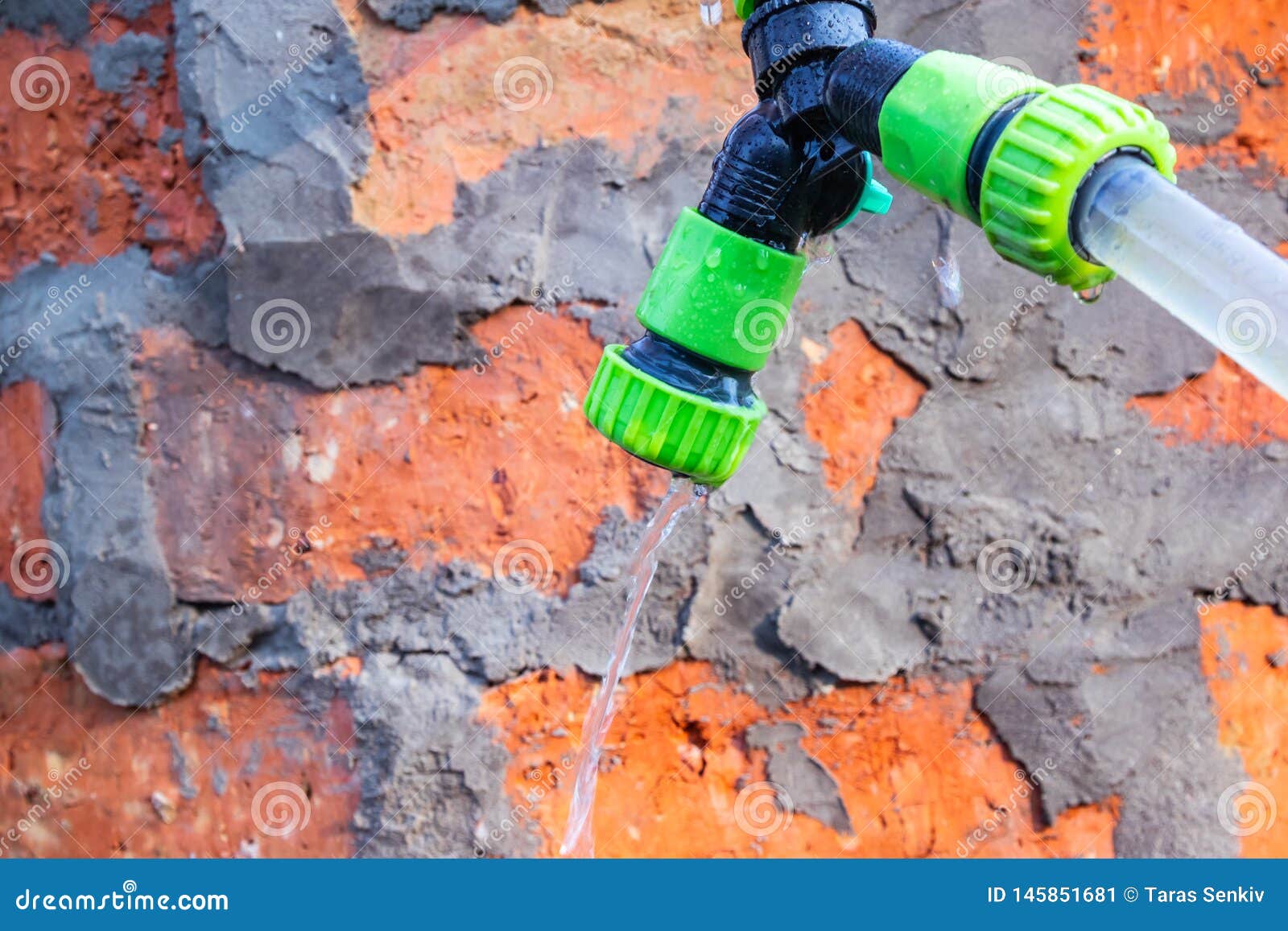 Water Leaks from the System, Pipeline Damage Stock Image Image of