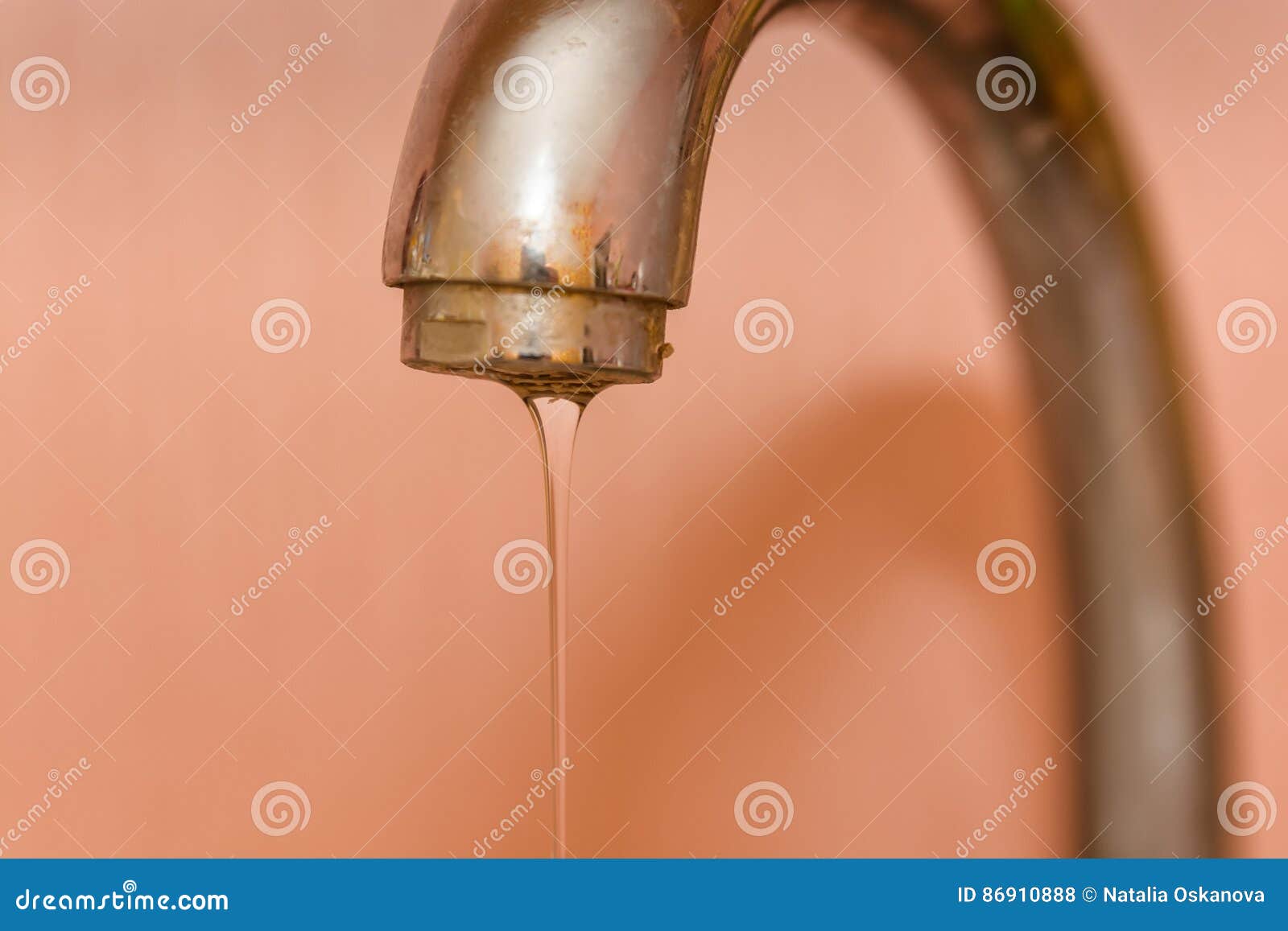 Water leaking from tap stock photo. Image of contemporary 86910888