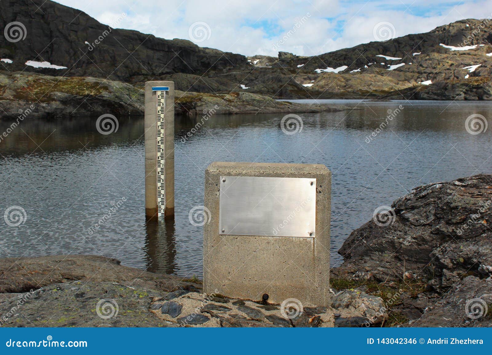 Water Level Gauge in a Lake, Norway Stock Photo Image of measurement