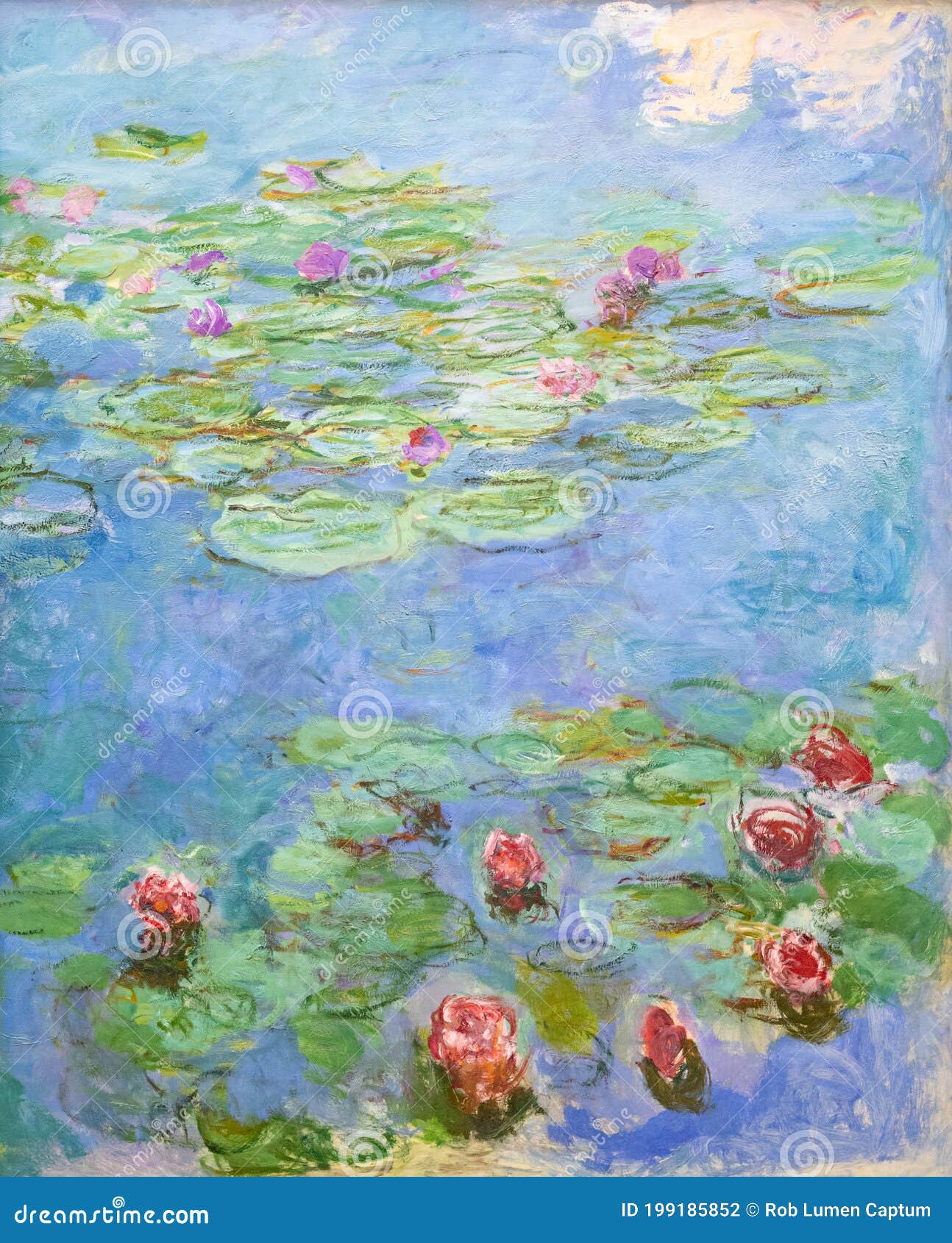 water-lilies, giverny by impressionist claude monet