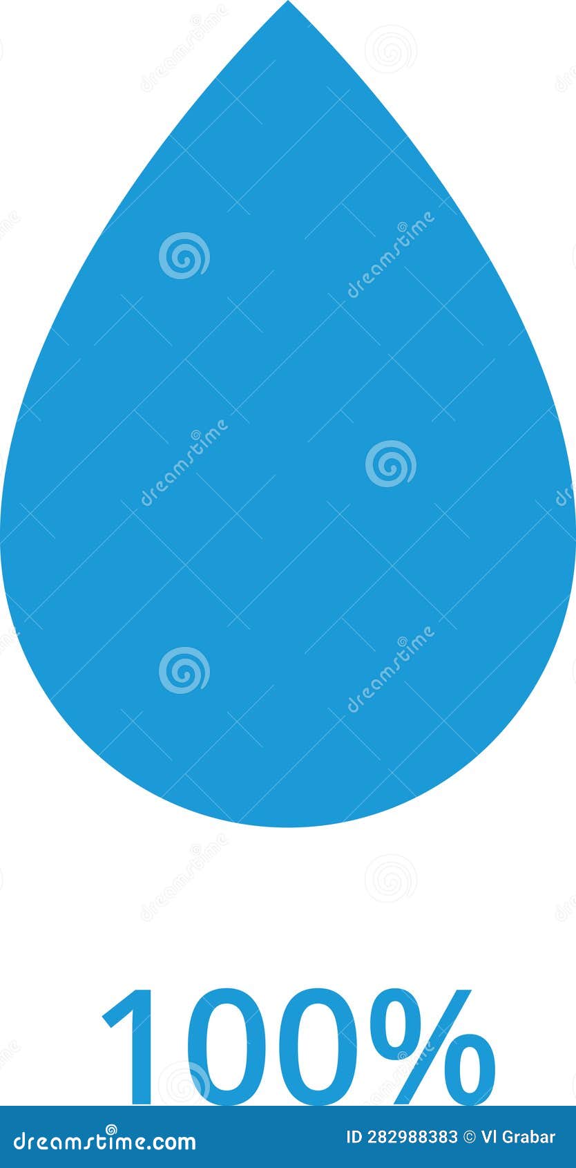 Water or Liquids Level Percent Icon. Water Drop Infographic Elements