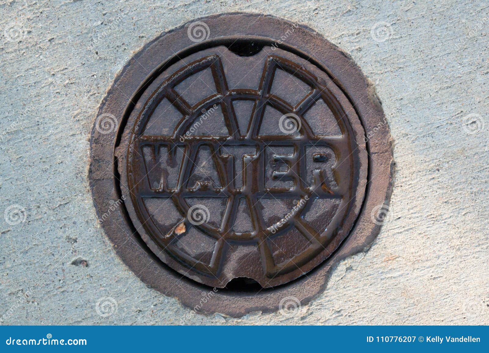 Water Main Access stock image. Image of outdoor, sidewalk 110776207
