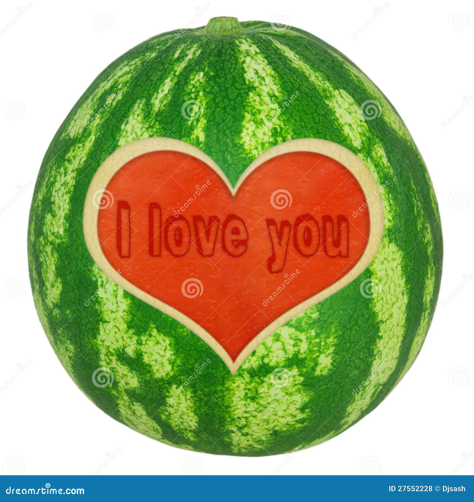 Water melon with heart stock photo. Image of meal, agriculture 27552228