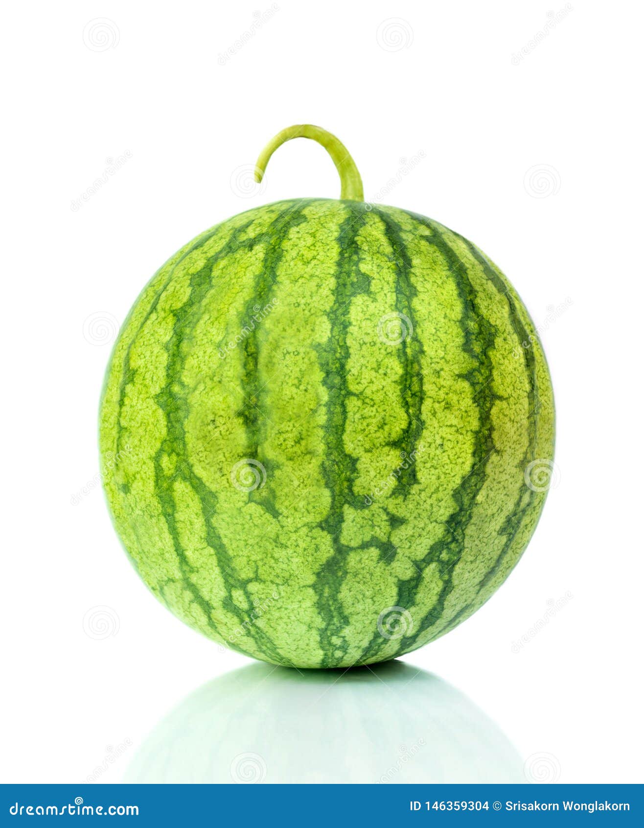 green water melon on white