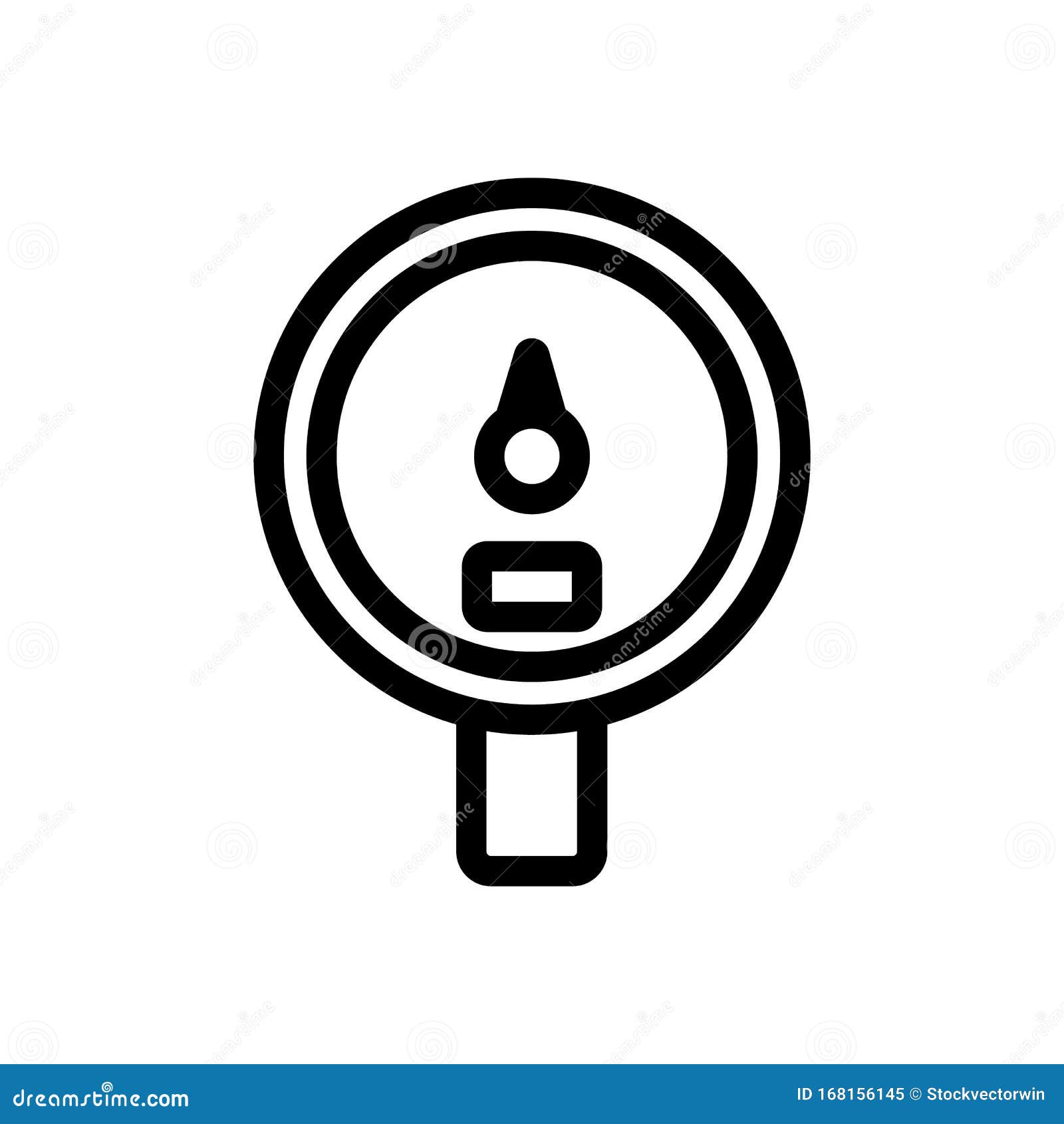 Water Meter Icon Vector Isolated Contour Symbol Illustration Stock
