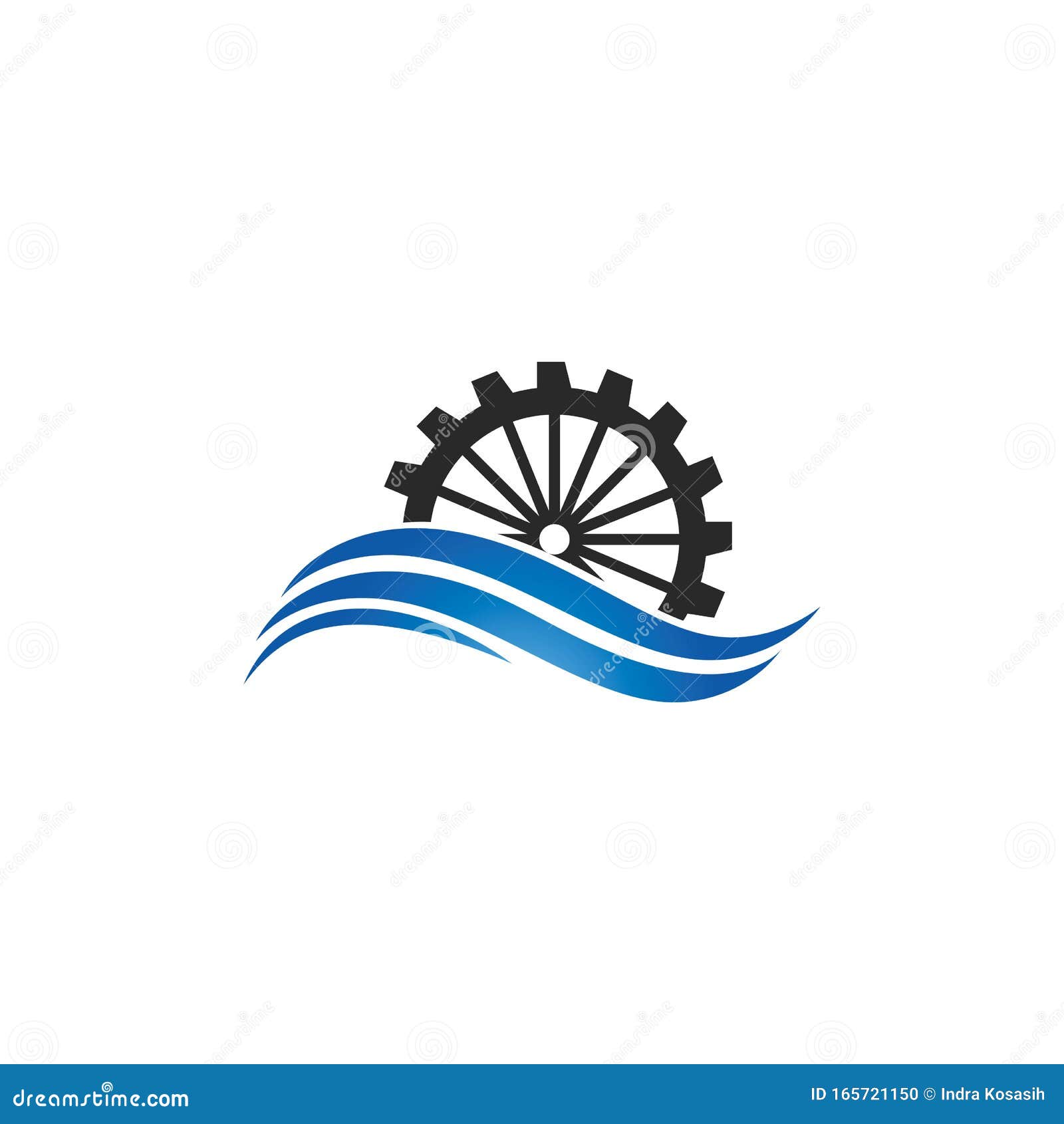 Water Mill Logo Vector Icon Concept Illustration Stock Vector ...