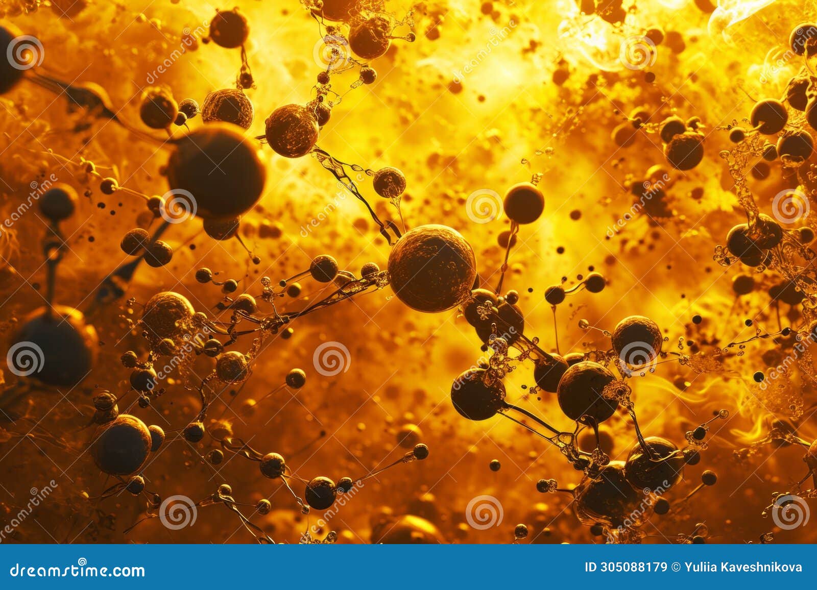 Water Molecule Hydrogen Oxygen Atoms Molecules Magnification Microscope