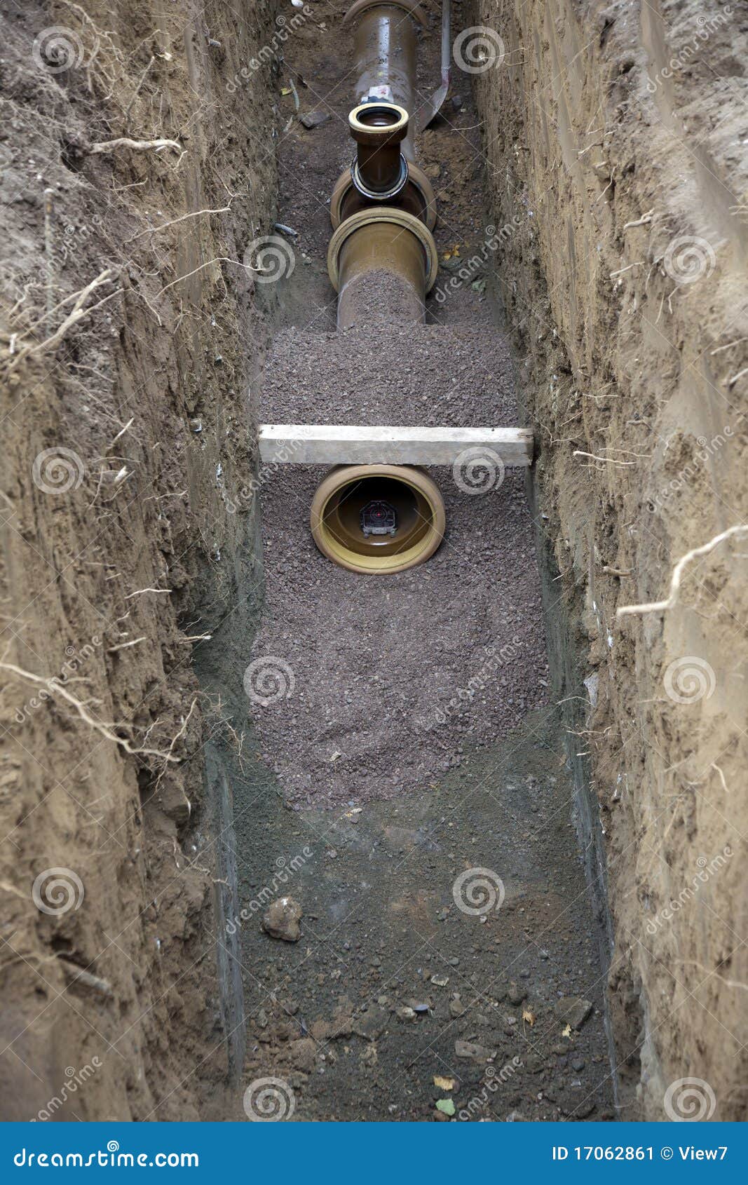 water pipes in ditch