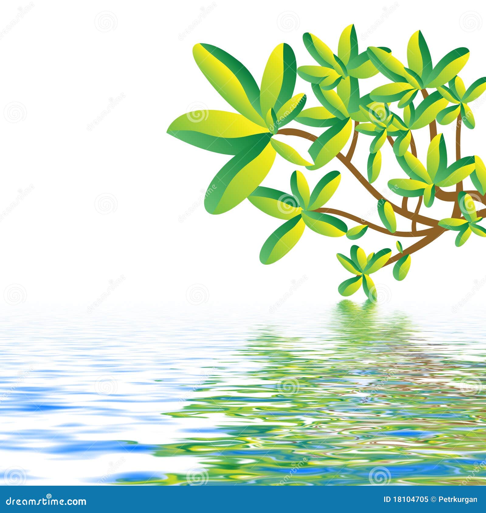 Water and plant stock illustration. Illustration of ecology 18104705