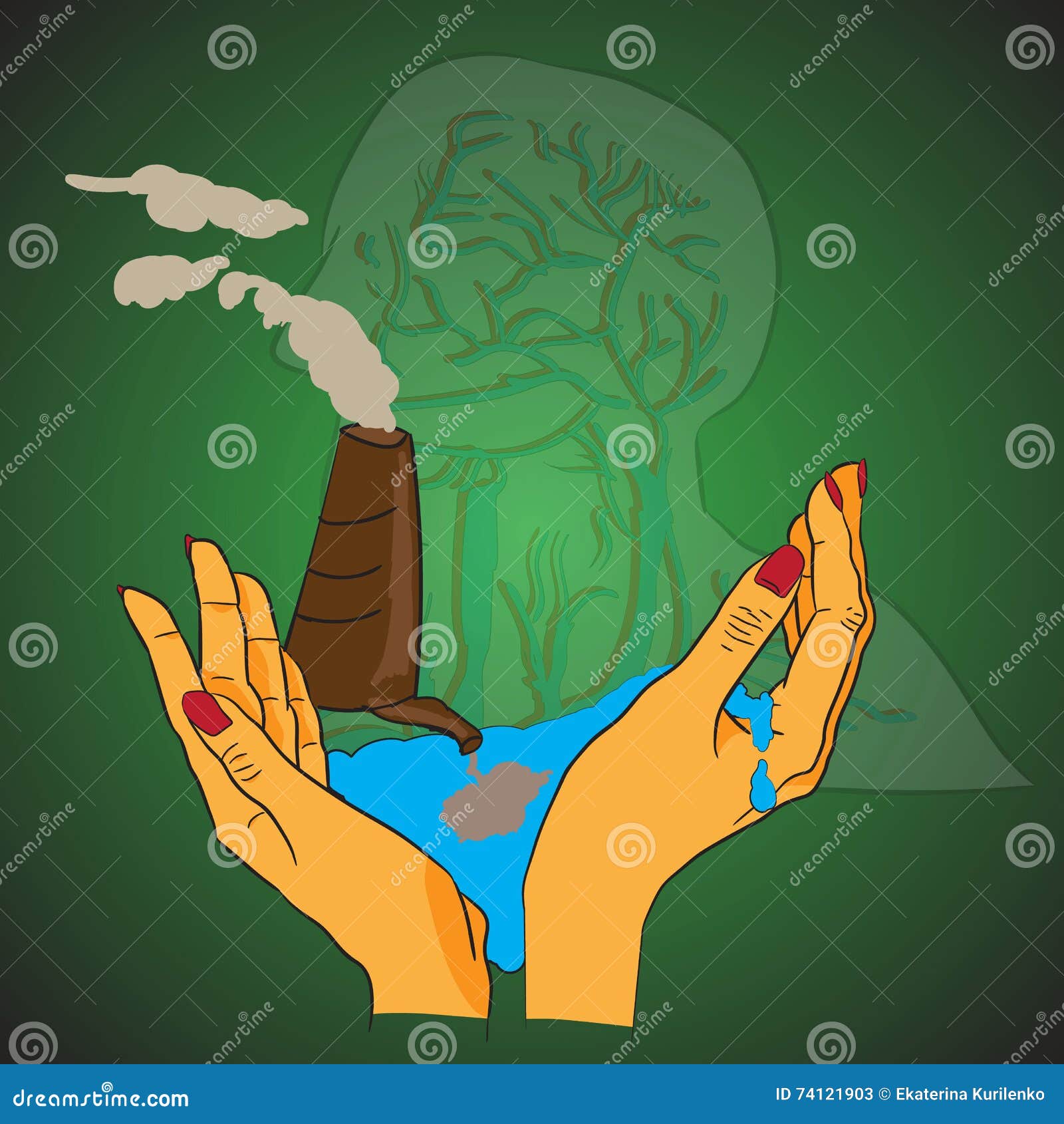 Water pollution stock vector. Illustration of health - 74121903