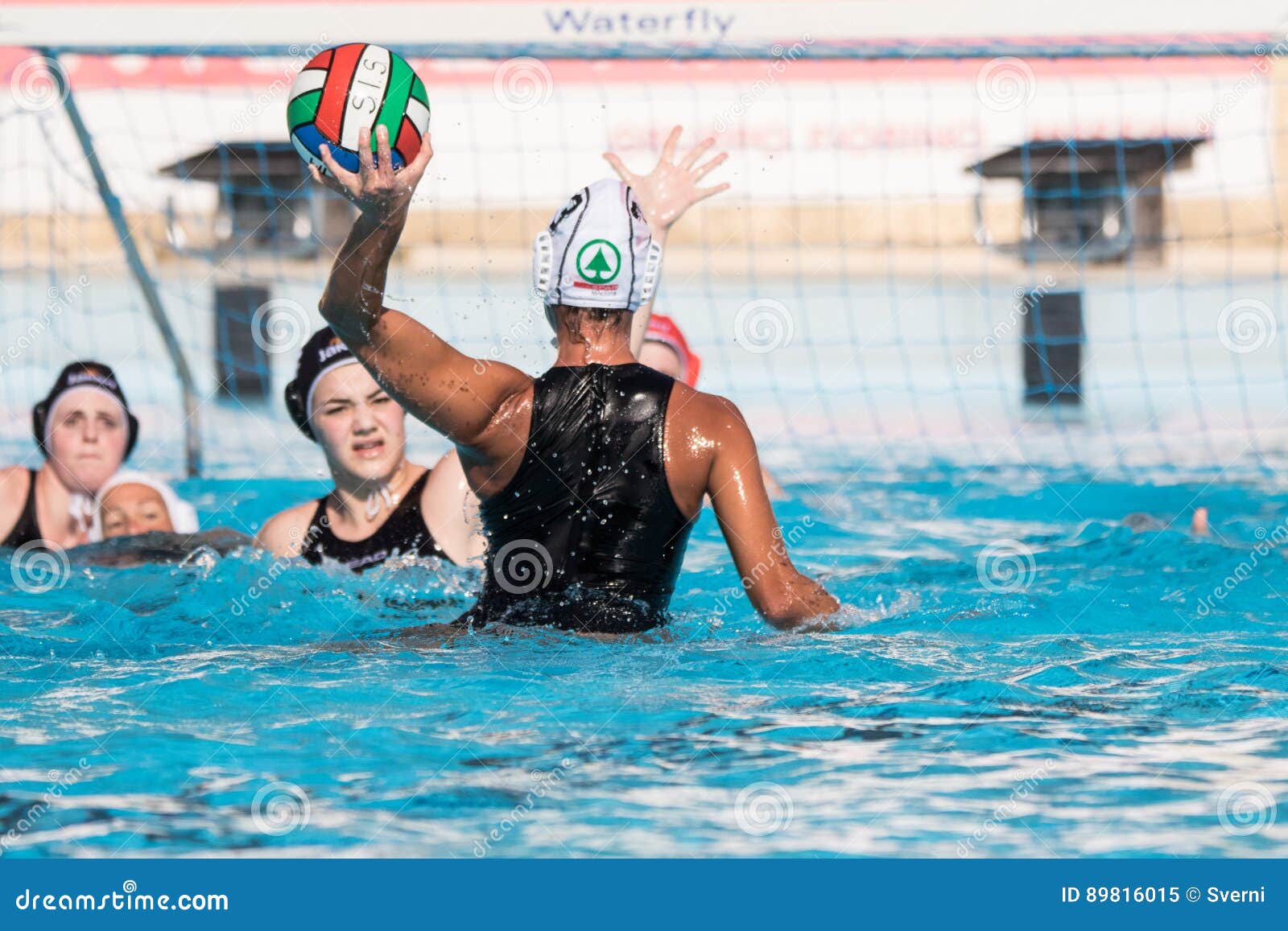 Water polo action game editorial image. Image of pool 89816015