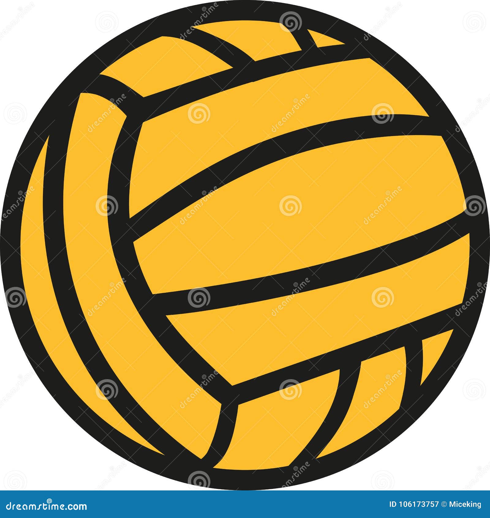 Water Polo Ball in Two Colors Stock Vector - Illustration of swim, game ...