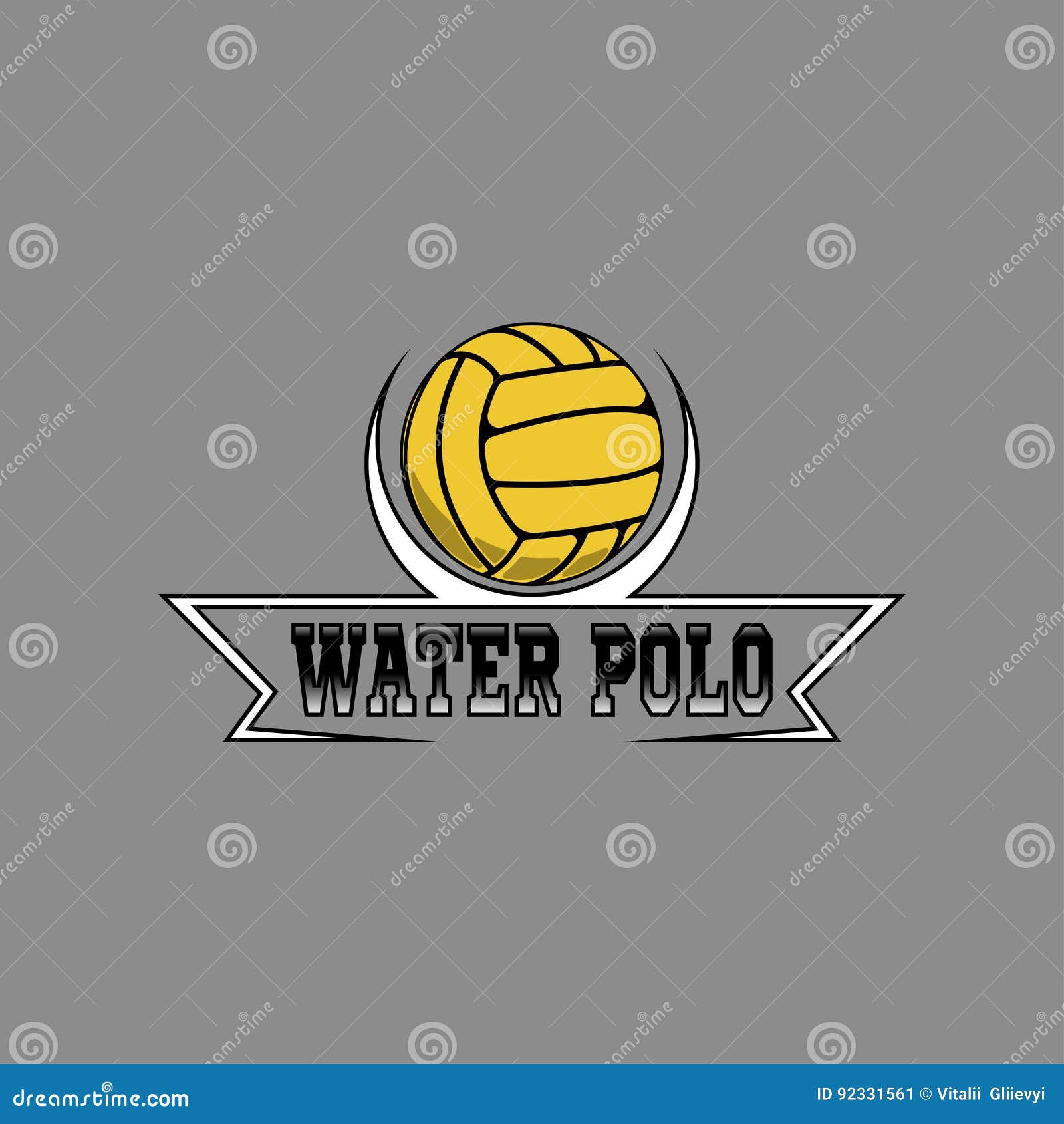 Water Polo Logo for the Team and the Cup Stock Vector Illustration of athletic, competition