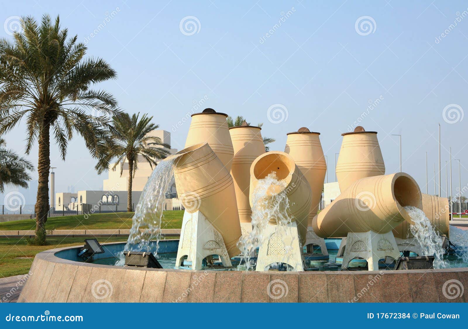 water pot feature, doha, qatar