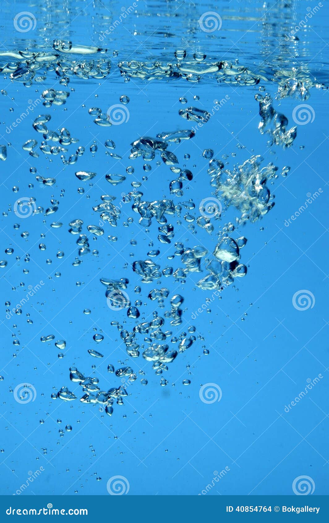 Water pouring down in blue stock photo. Image of ripples 40854764