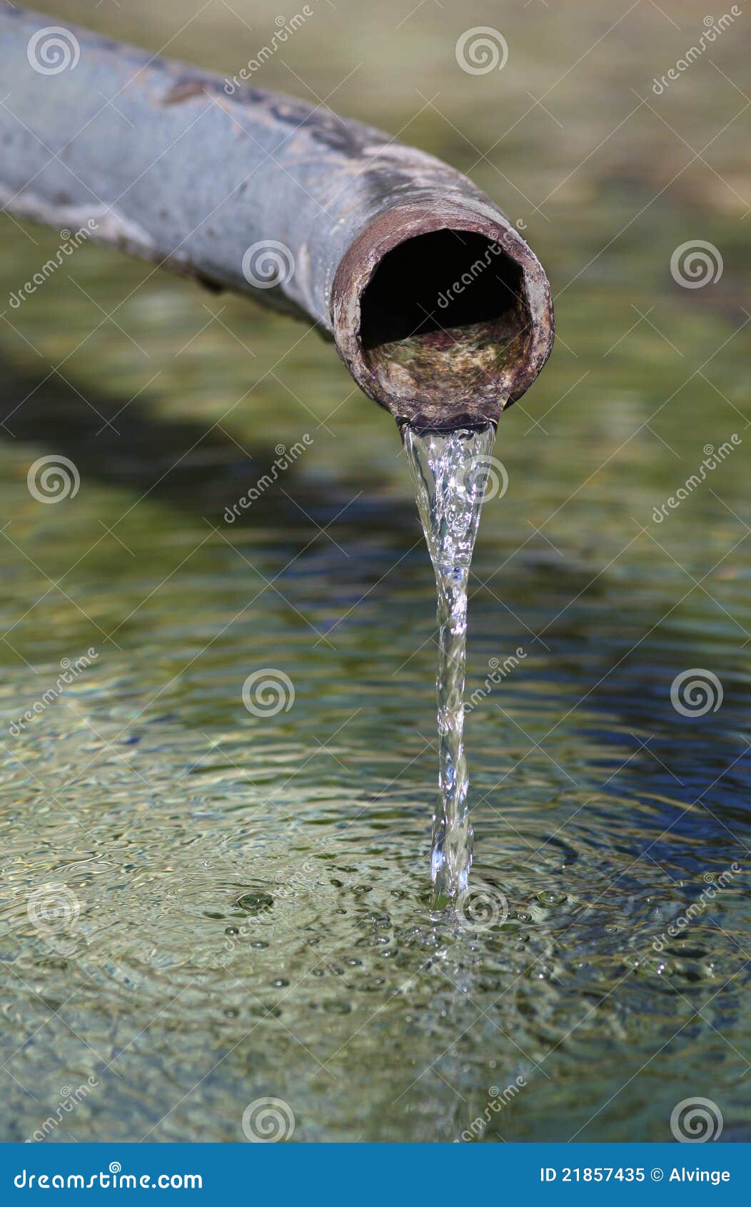 Water Pouring Pipe stock image. Image of flow, flowing 21857435