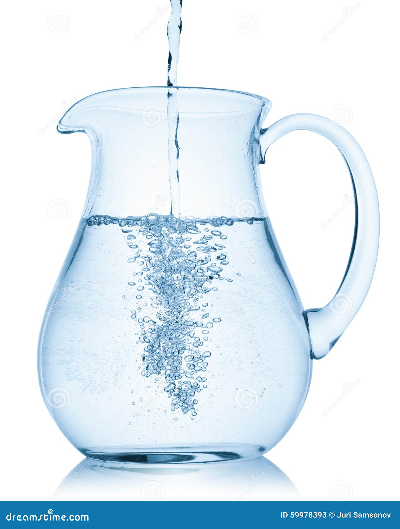 Water Pouring into a Pitcher. Stock Image - Image of isolated, fall:  59978393