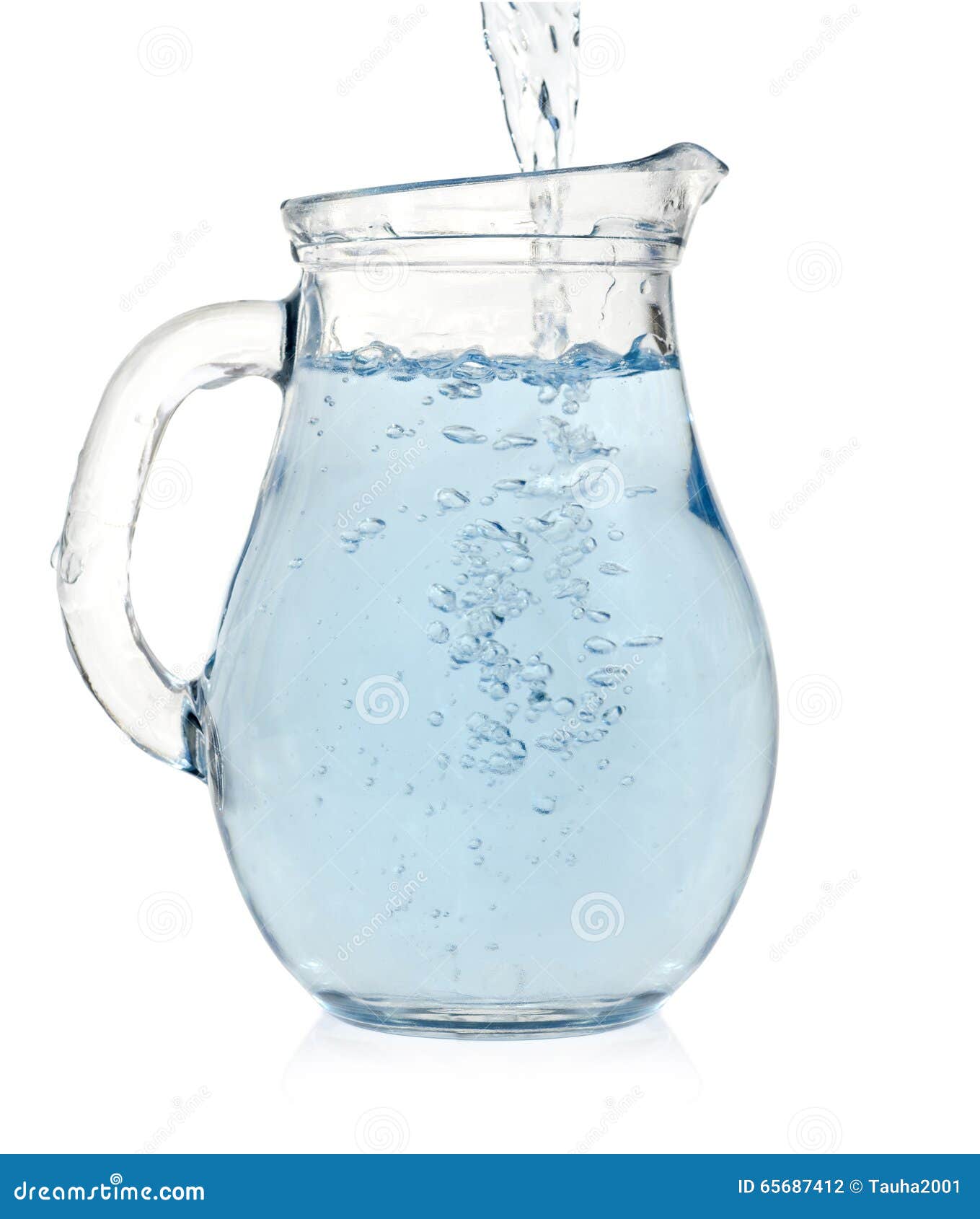 Water is Pouring into a Pitcher Stock Photo Image of glass, macro