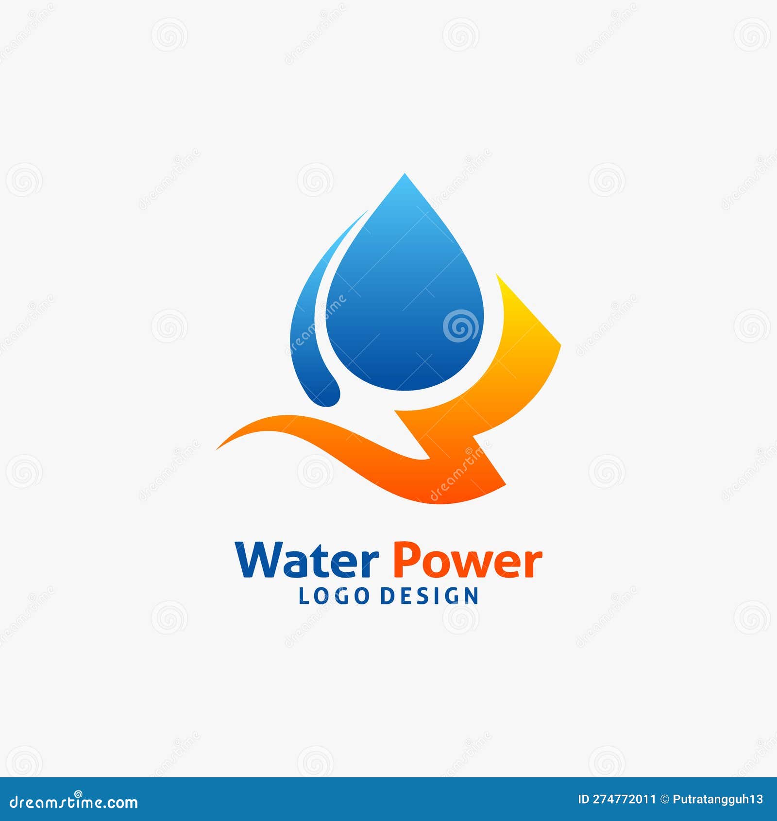 Water power logo design stock vector. Illustration of vector 274772011