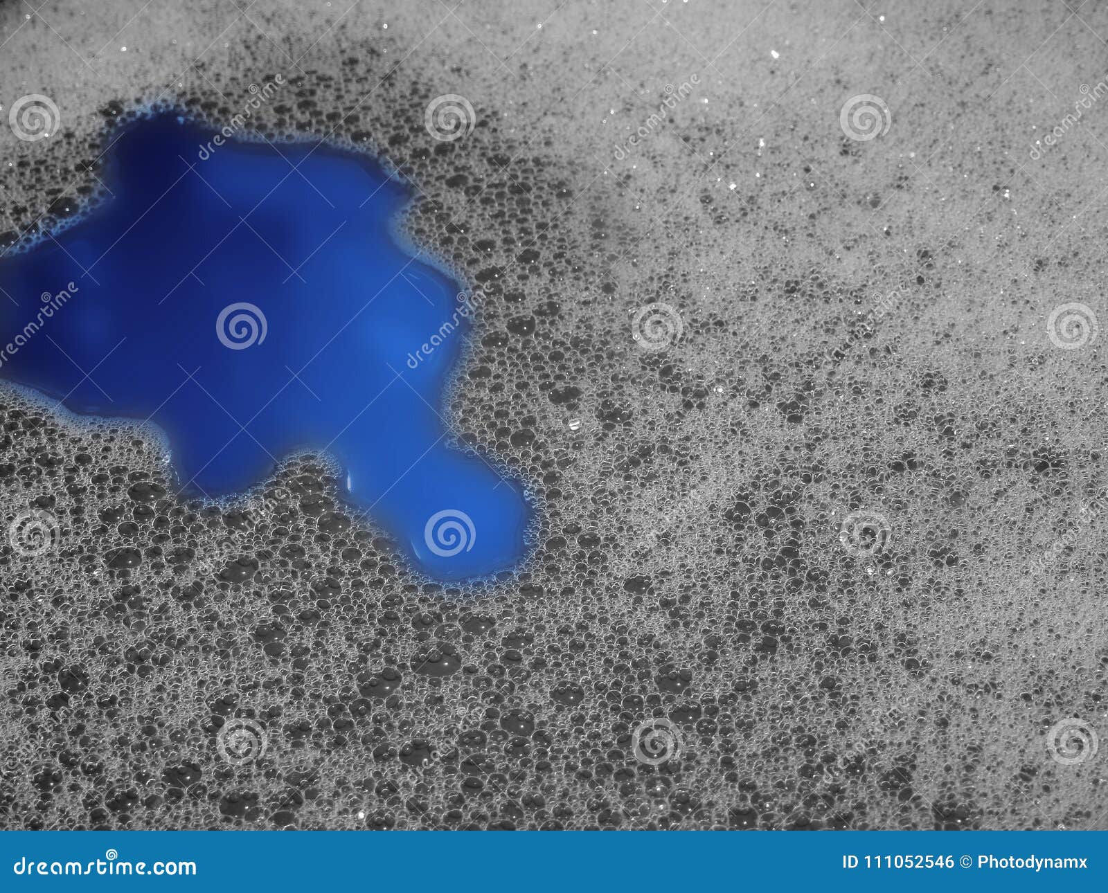 Water puddle and bubbles stock photo. Image of liquid 111052546