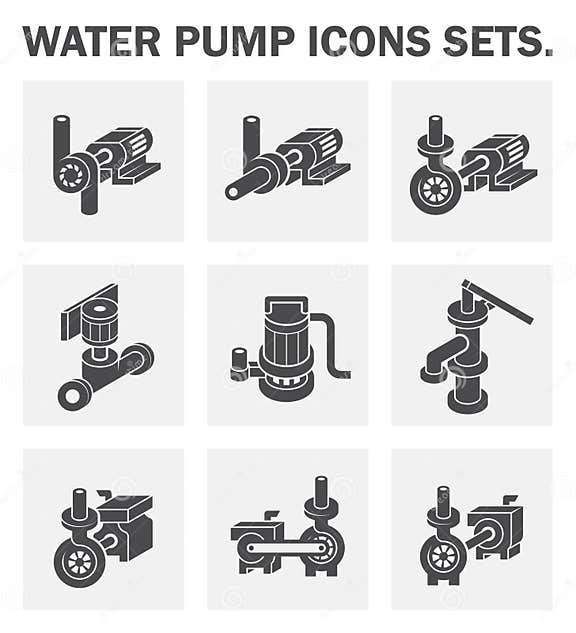 Water pump stock vector. Illustration of plumbing, sign 62529581