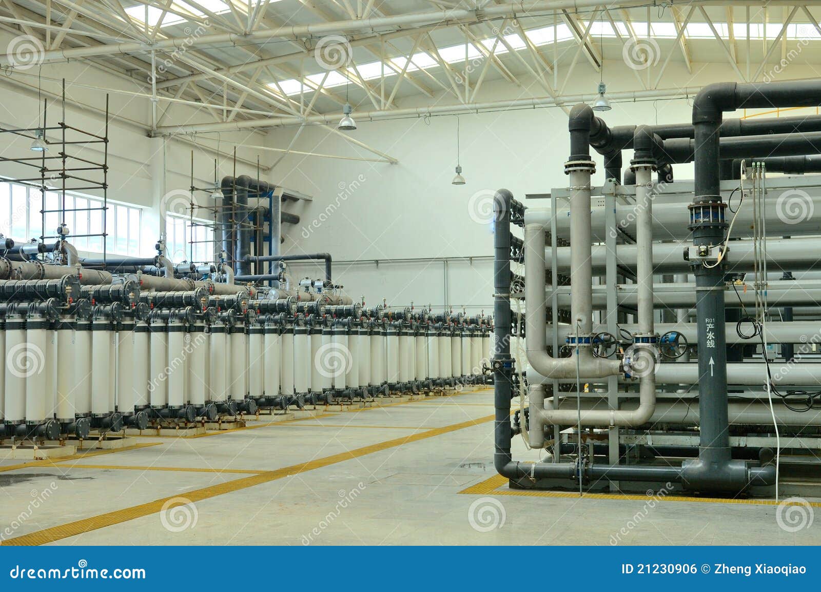 Water purification factory stock photo. Image of purity 21230906