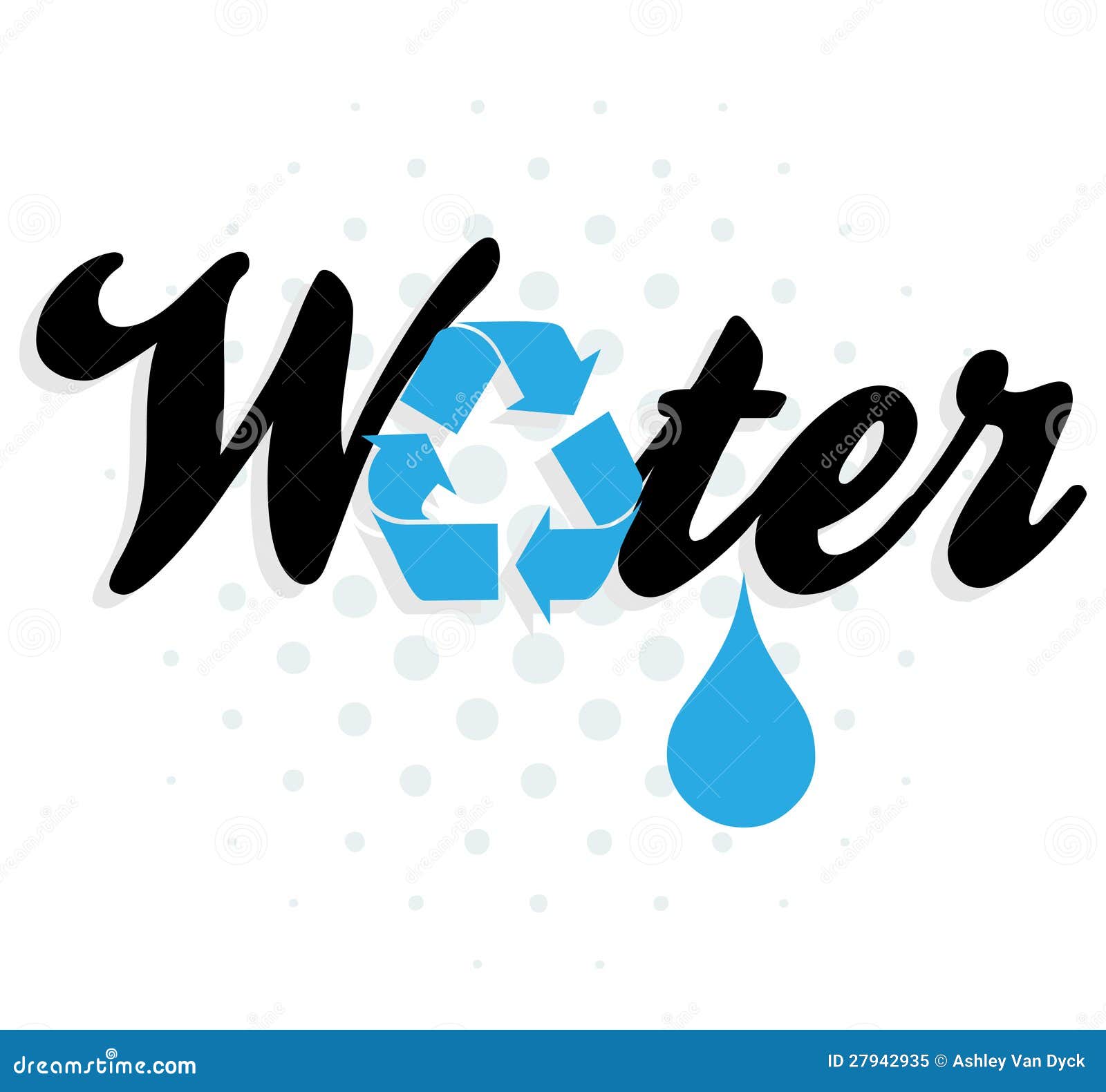 Water recycling image stock vector. Illustration of word 27942935