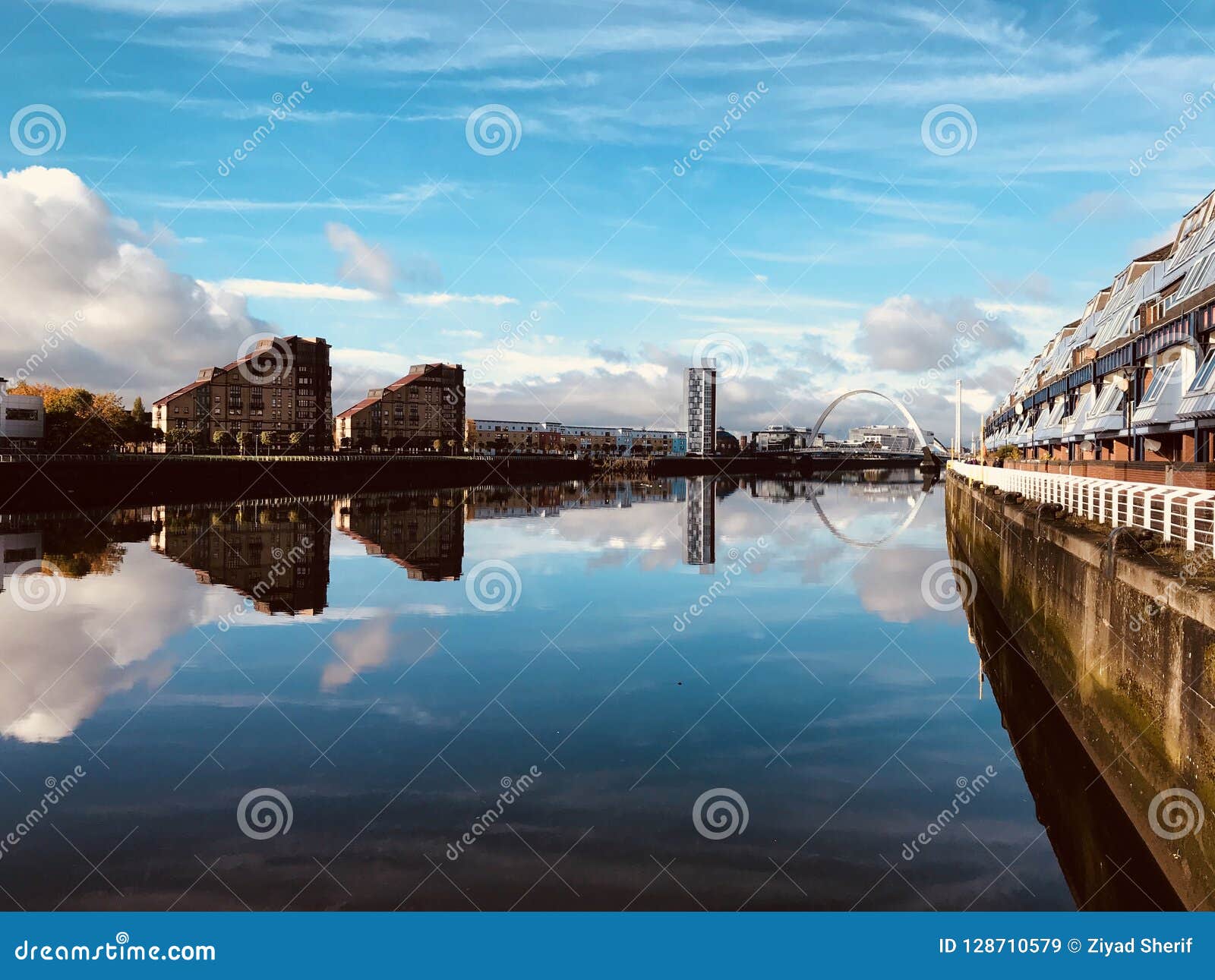 River Clyde in Glasgow Water Reflection Stock Image Image of glasgow