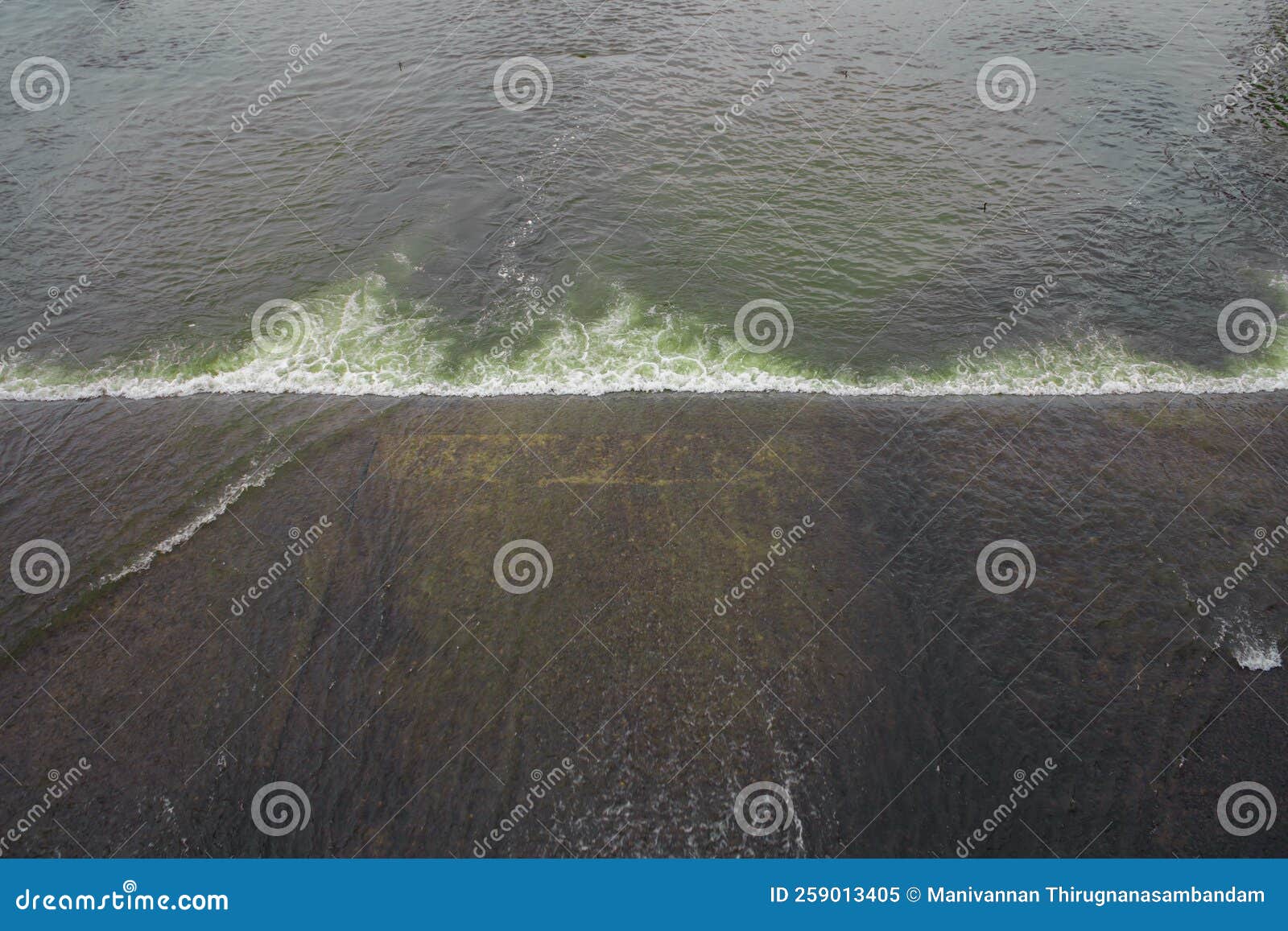 water released from kallanai (also known as the grand anicut).
