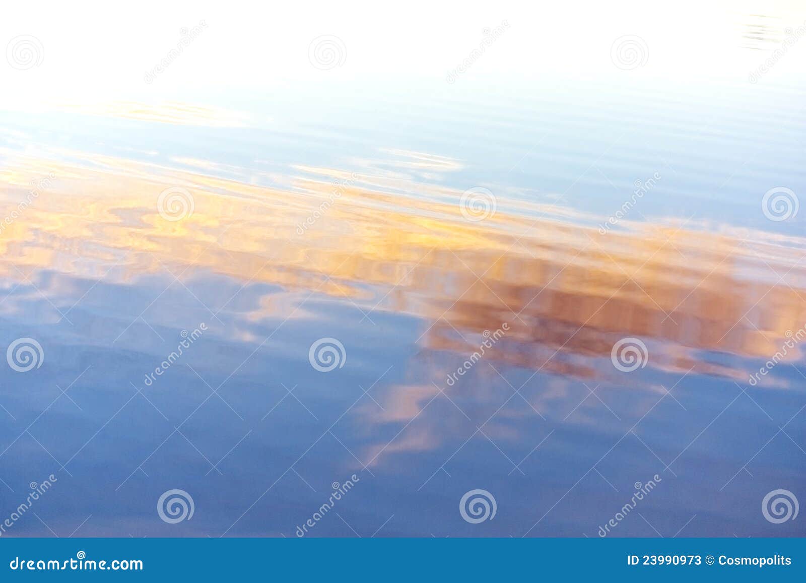 Water Ripples. Blue, Orange, Yellow Tints Stock Image Image of