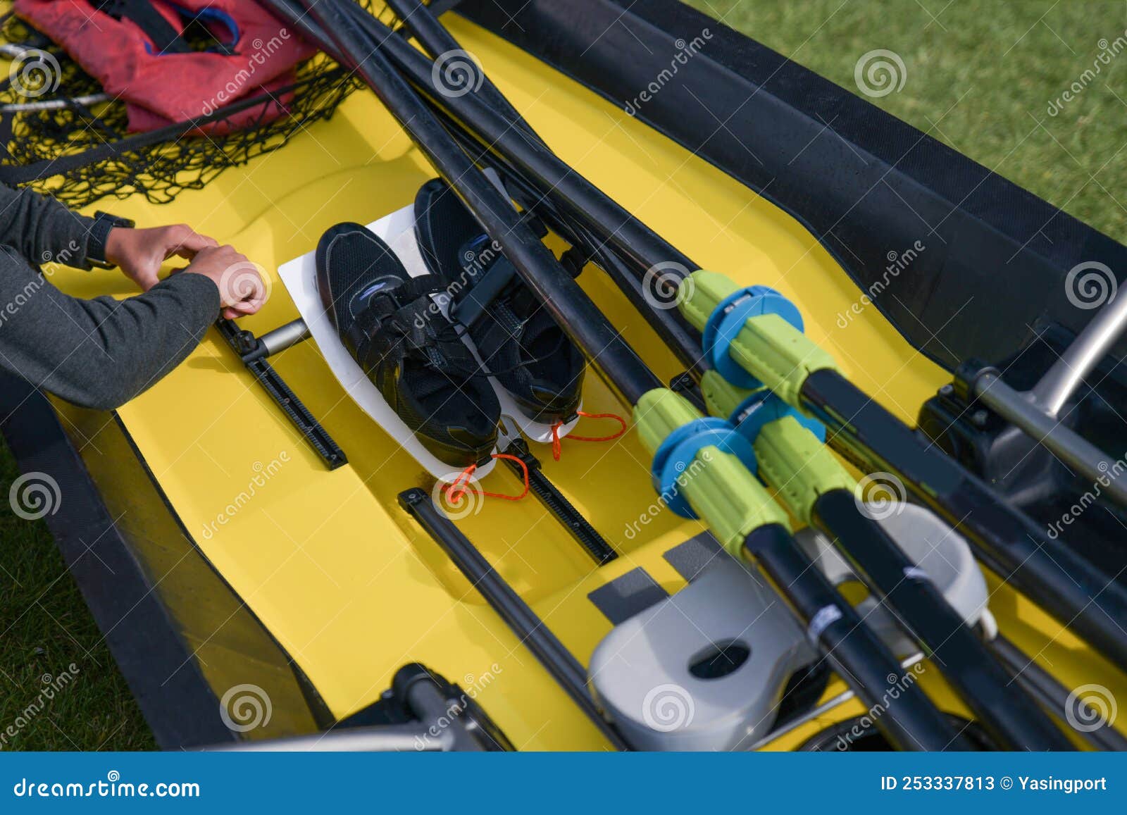Man Sliding A Kayak On To Ice Stock Photo 36702612