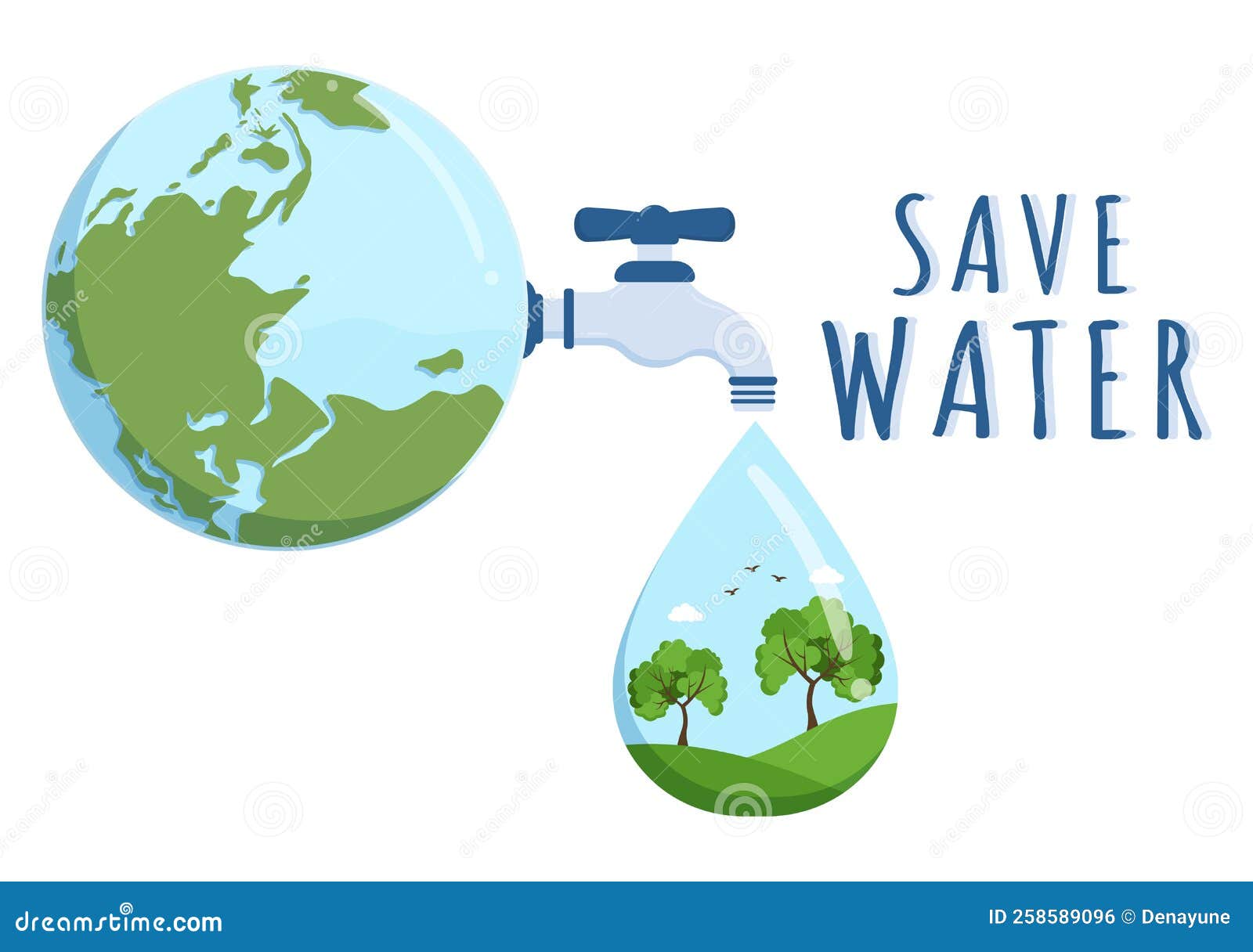 Hand lifting world planet earth with water faucet Vector Image