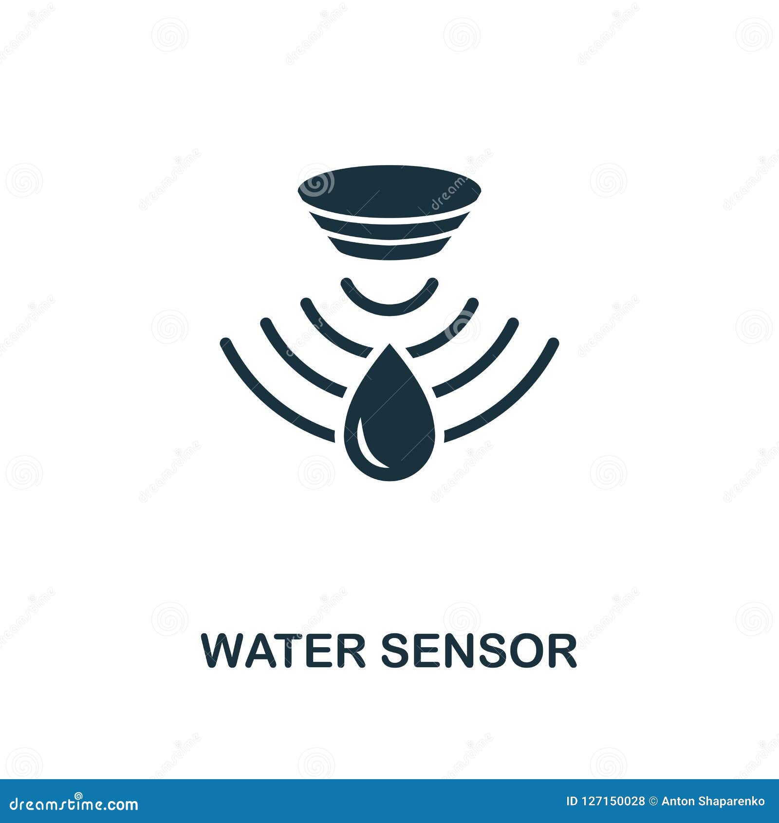 water sensor icon. monochrome style  from sensors icon collection. ui and ux. pixel perfect water sensor icon. for web desig